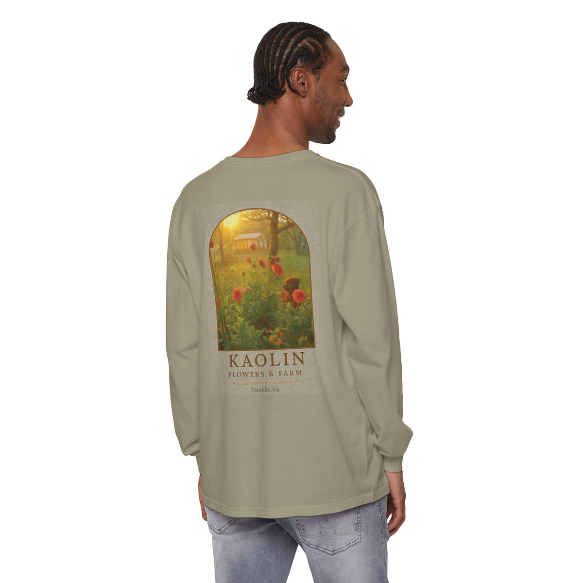 Kaolin Flowers and Farm Long sleeve T-Shirt- Support Local Small Farm