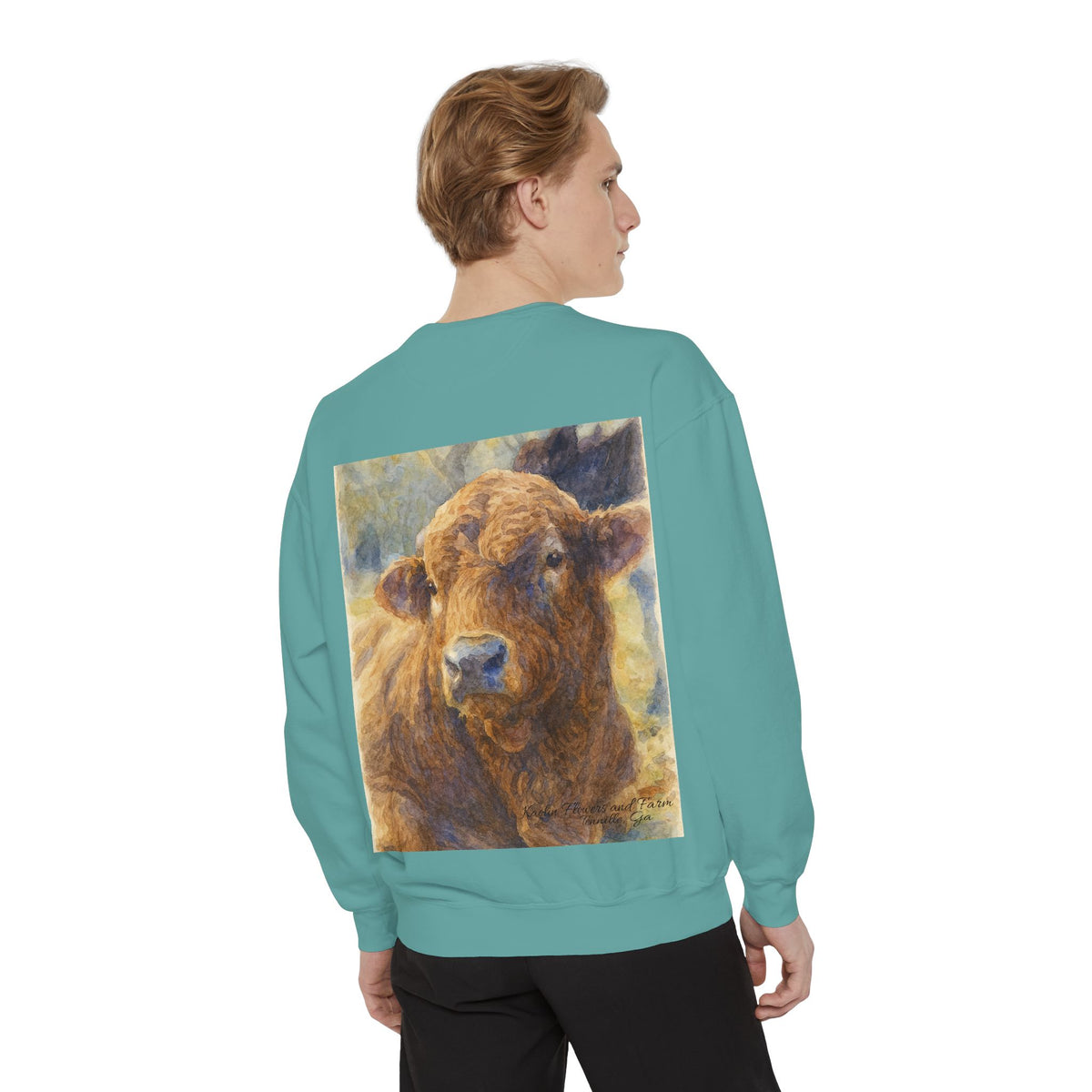 Kaolin Flowers and Farm DJ Mascot Sweatshirt — 'Gentle Giant' Farm Crewneck