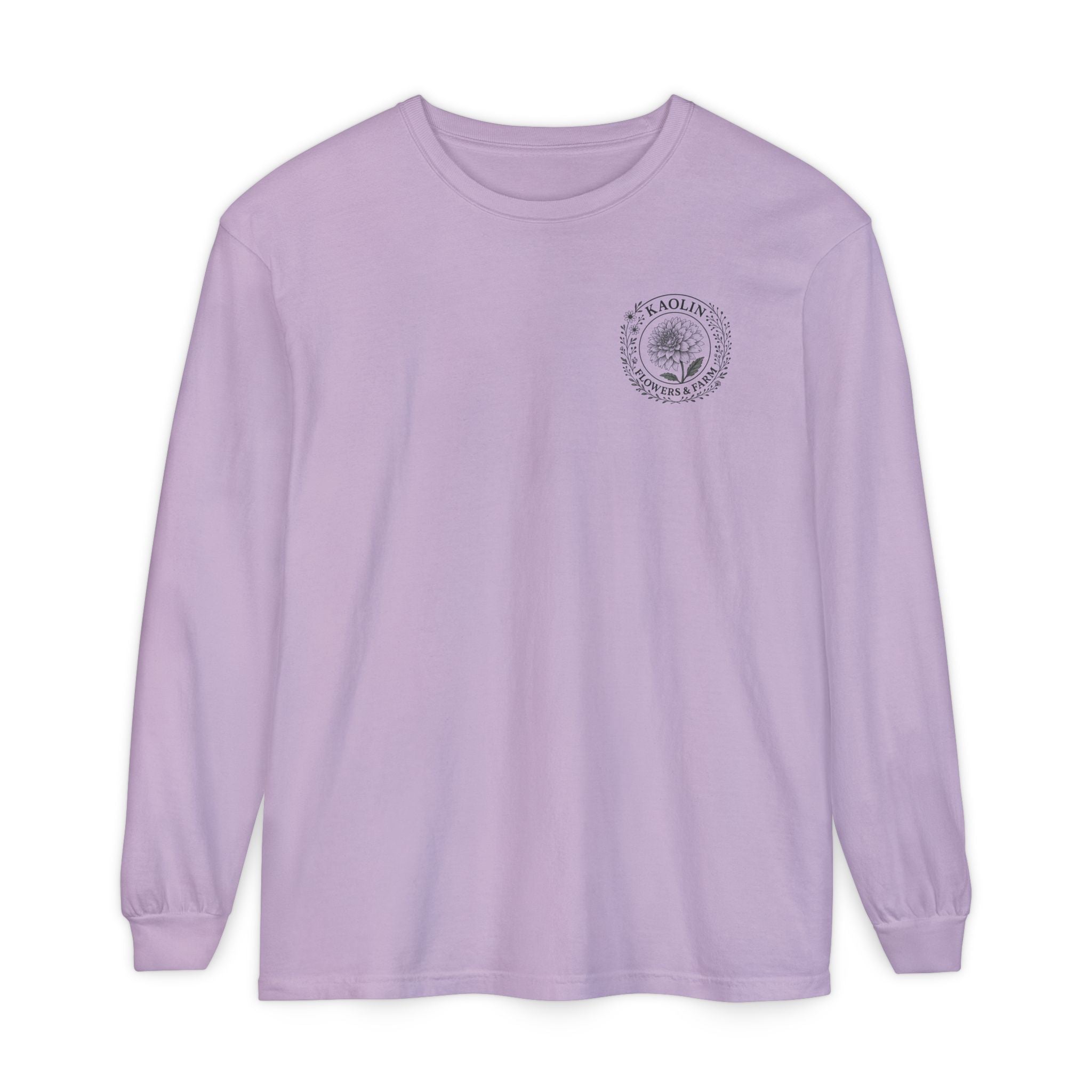 Kaolin Flowers and Farm DJ Mascot- Long Sleeve T-Shirt
