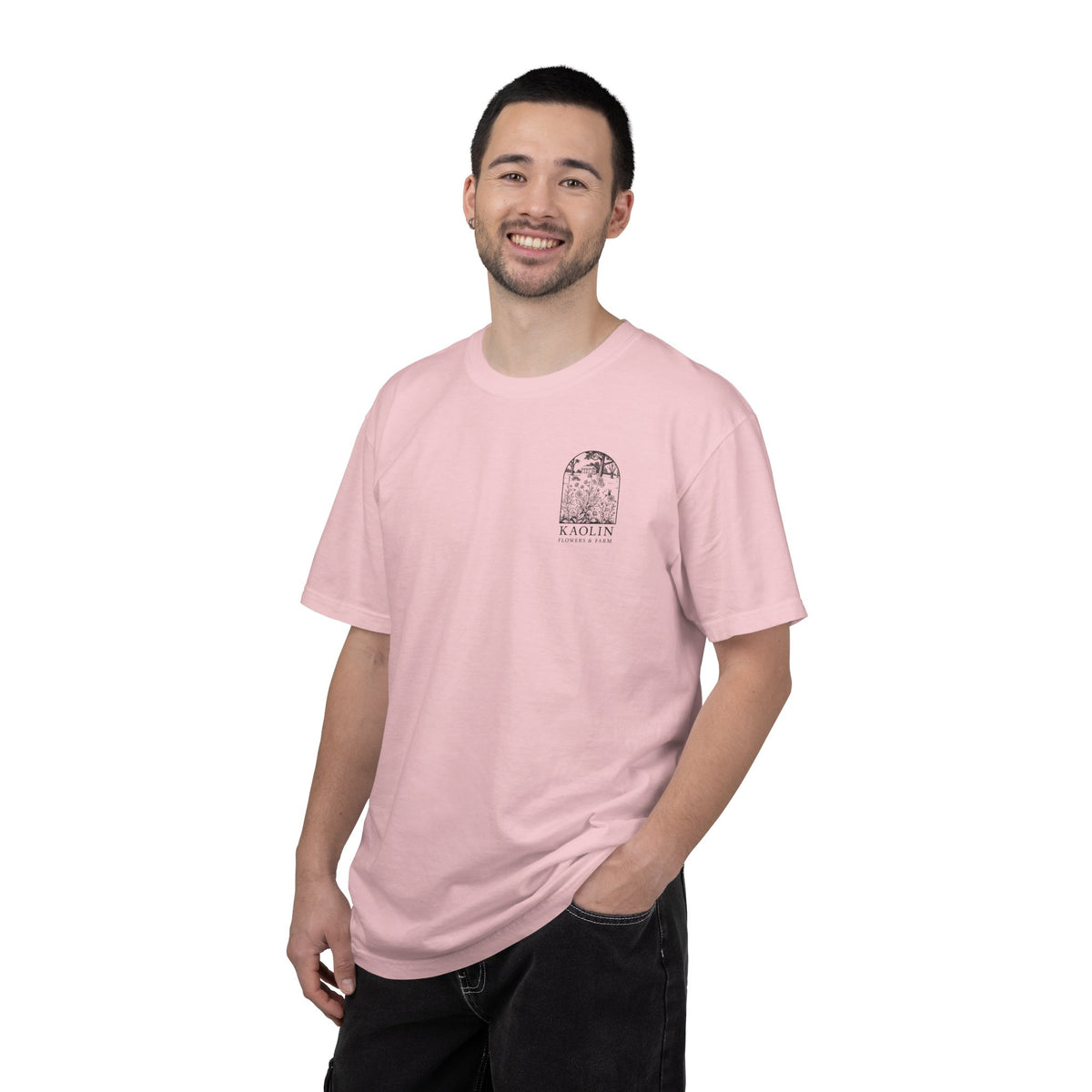 Don’t Make Me Blush Dahlia T-Shirt — Kaolin Flowers and Farm