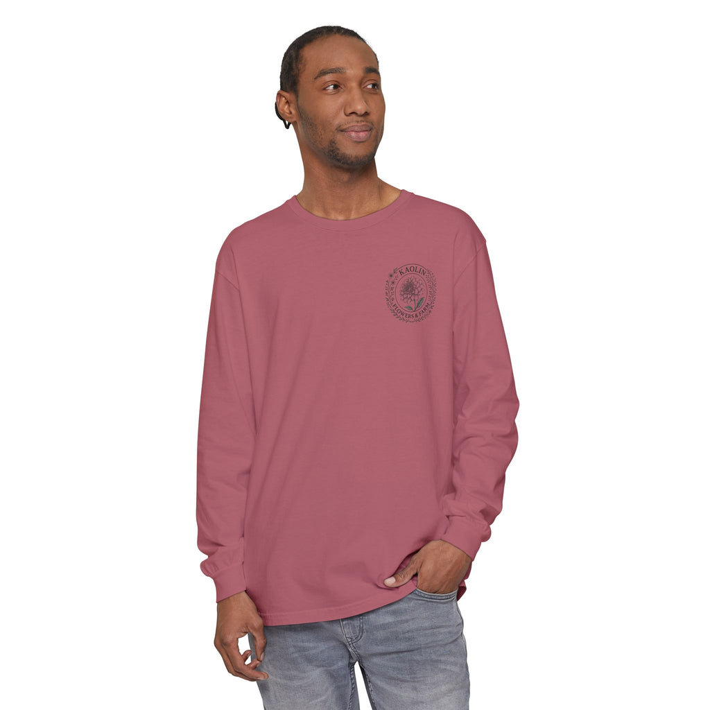 Kaolin Flowers and Farm DJ Mascot- Long Sleeve T-Shirt