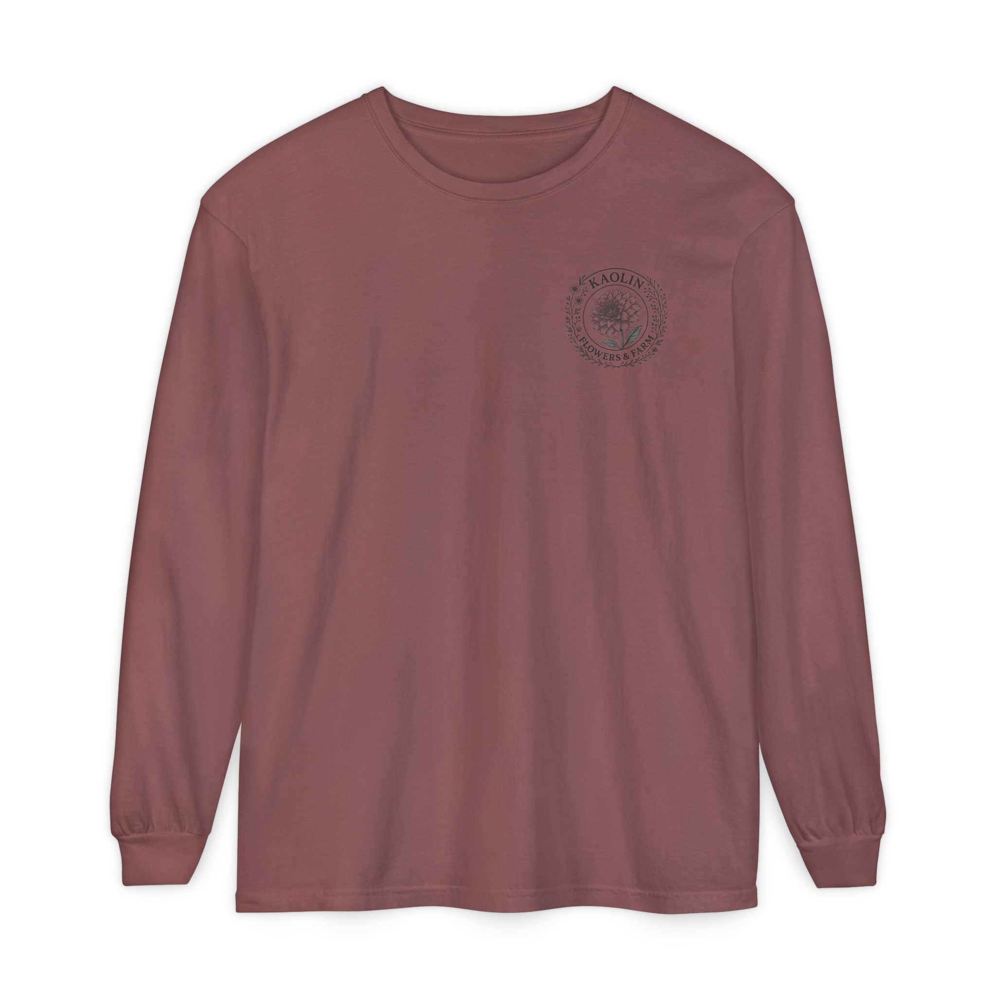Kaolin Flowers and Farm DJ Mascot- Long Sleeve T-Shirt