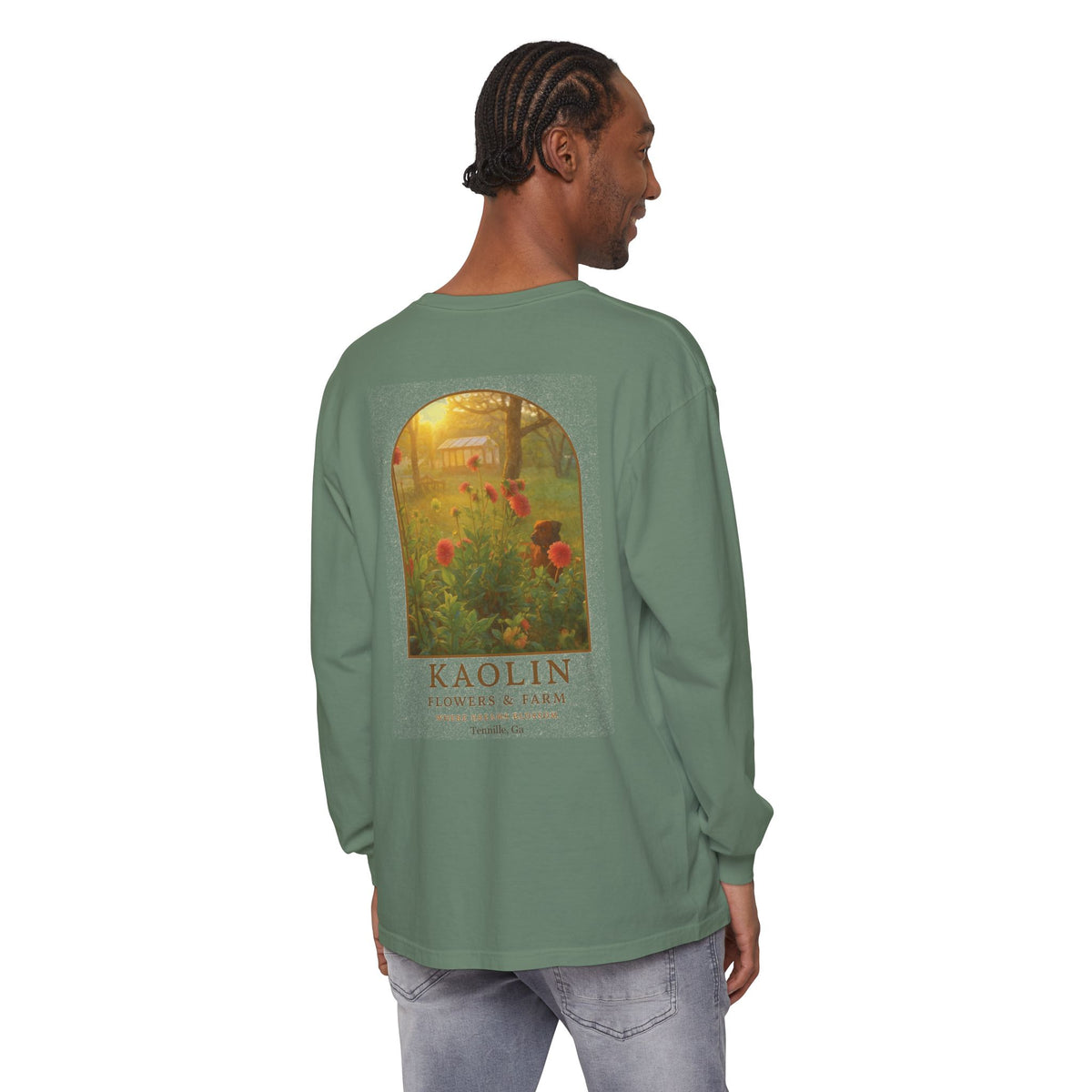 Kaolin Flowers and Farm Long sleeve T-Shirt- Support Local Small Farm