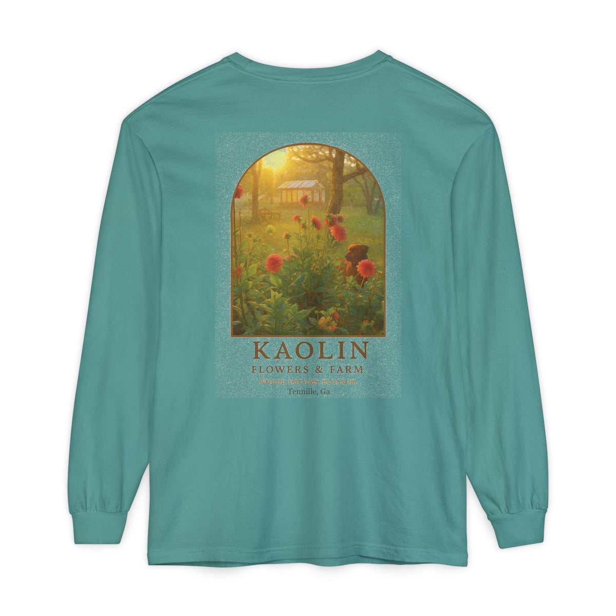 Kaolin Flowers and Farm Long sleeve T-Shirt- Support Local Small Farm