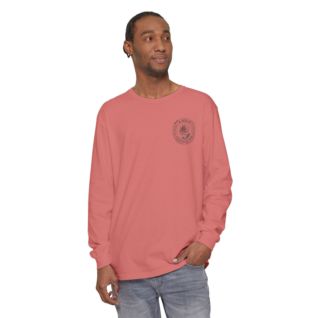 Kaolin Flowers and Farm DJ Mascot- Long Sleeve T-Shirt