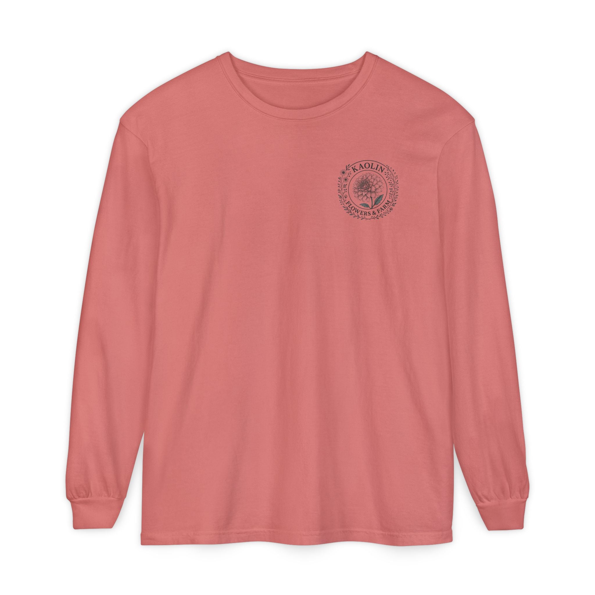 Kaolin Flowers and Farm DJ Mascot- Long Sleeve T-Shirt