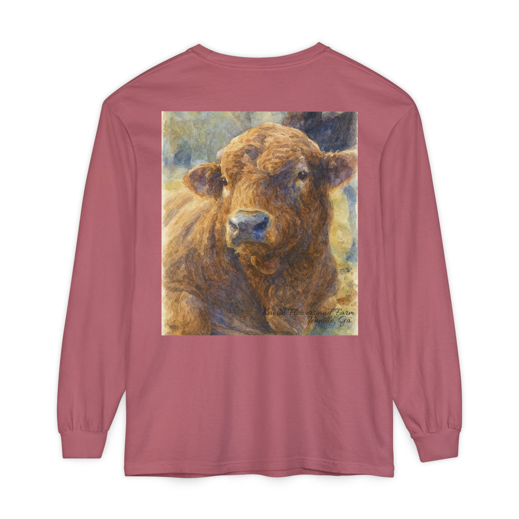 Kaolin Flowers and Farm DJ Mascot- Long Sleeve T-Shirt
