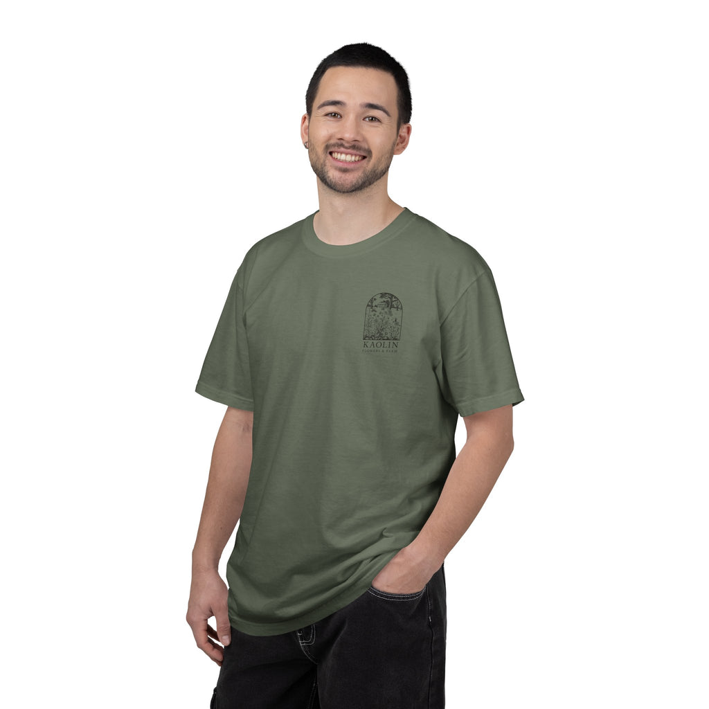 Don’t Make Me Blush Dahlia T-Shirt — Kaolin Flowers and Farm