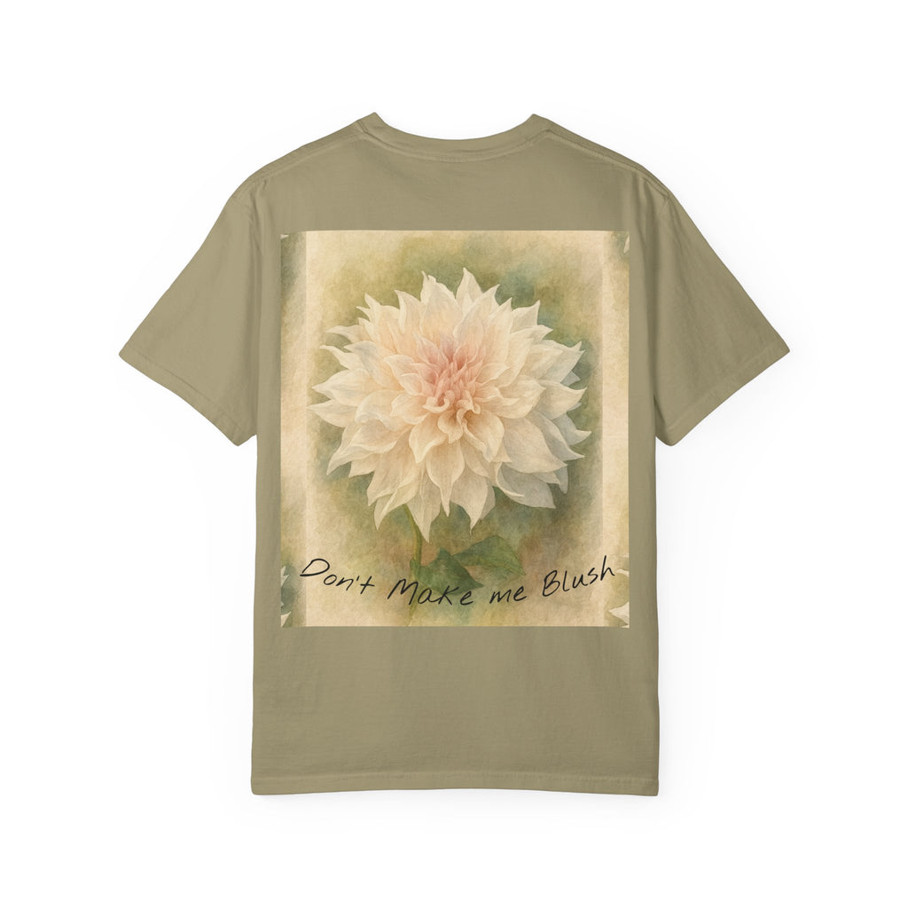 Don’t Make Me Blush Dahlia T-Shirt — Kaolin Flowers and Farm
