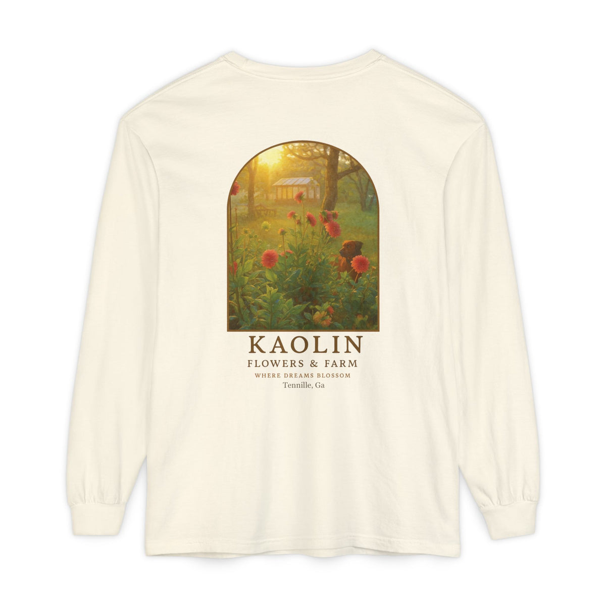 Kaolin Flowers and Farm Long sleeve T-Shirt- Support Local Small Farm