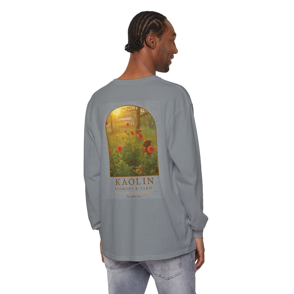 Kaolin Flowers and Farm Long sleeve T-Shirt- Support Local Small Farm