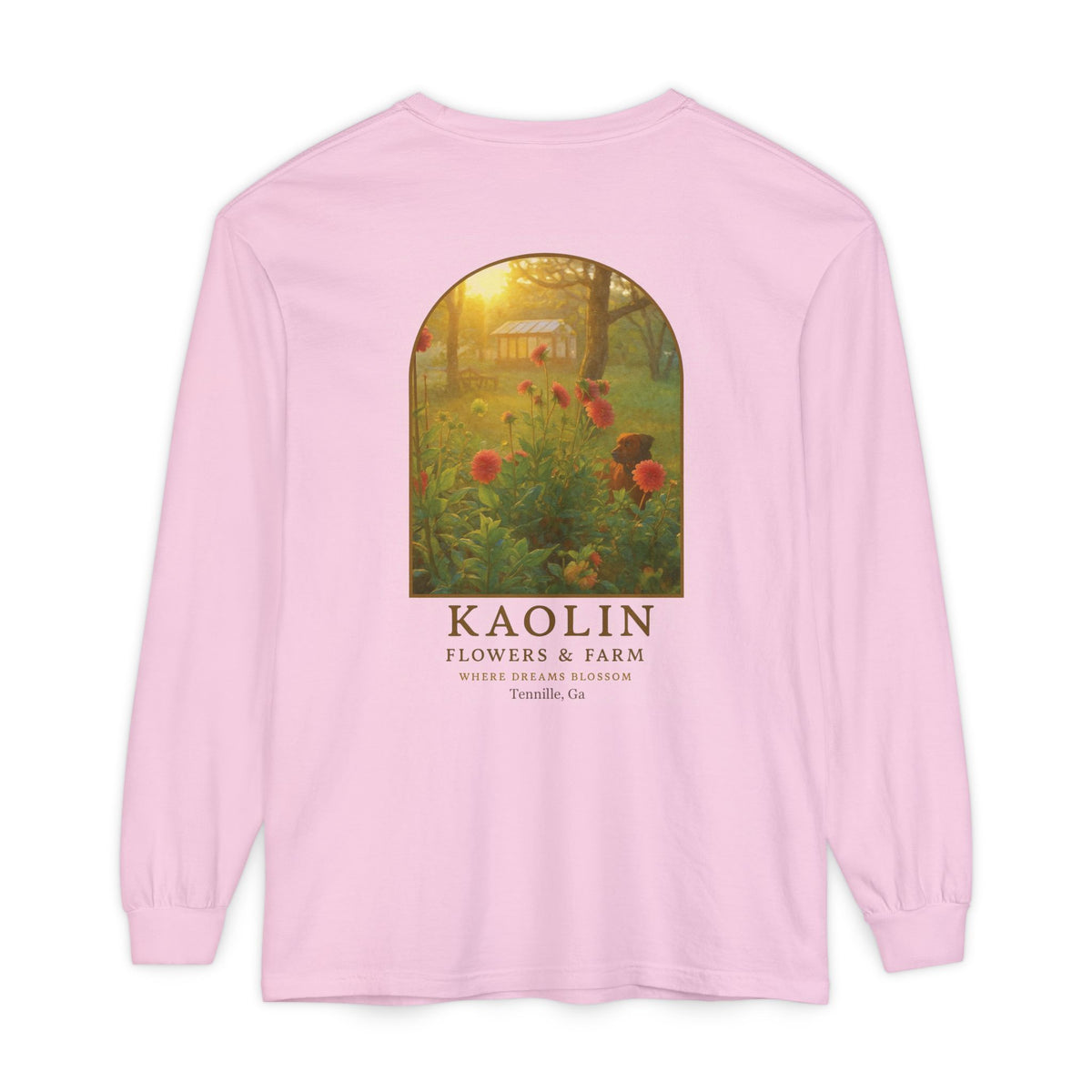 Kaolin Flowers and Farm Long sleeve T-Shirt- Support Local Small Farm