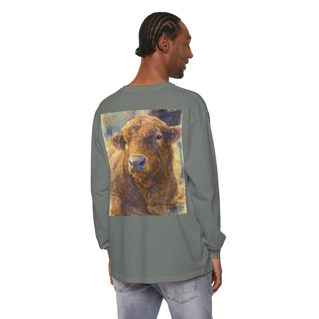 Kaolin Flowers and Farm DJ Mascot- Long Sleeve T-Shirt