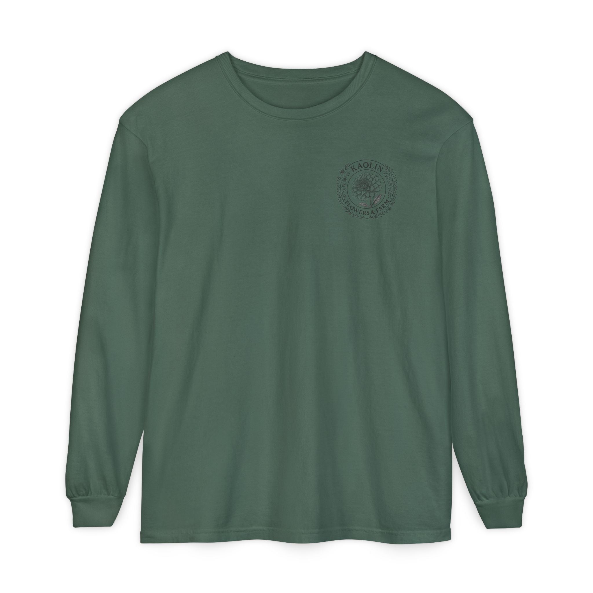 Kaolin Flowers and Farm DJ Mascot- Long Sleeve T-Shirt