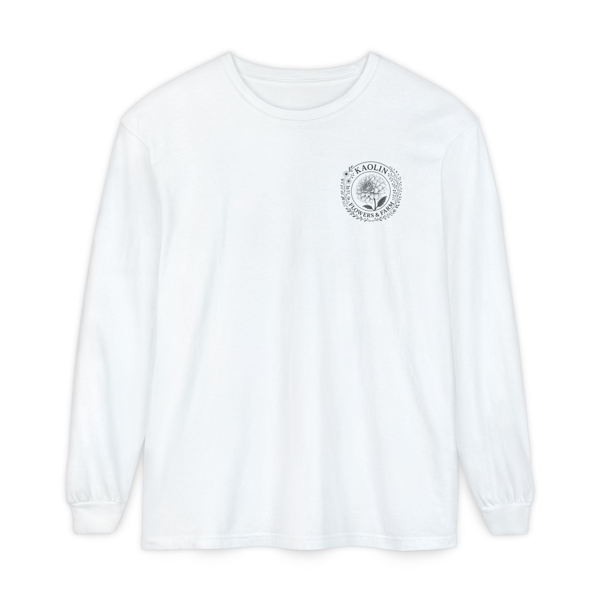 Kaolin Flowers and Farm DJ Mascot- Long Sleeve T-Shirt
