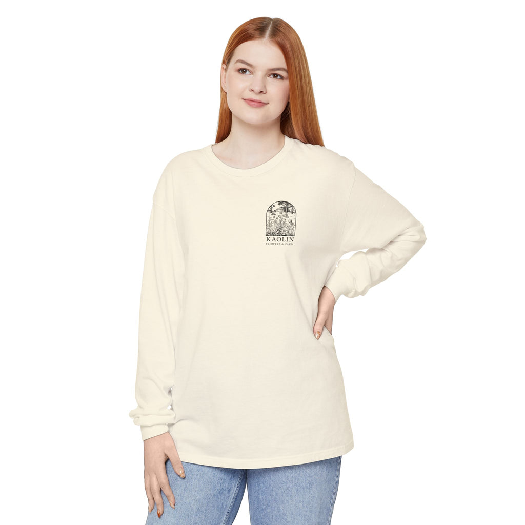 Black Copper Marans Foggy Morning Long Sleeve T-Shirt- Kaolin Flowers and Farm
