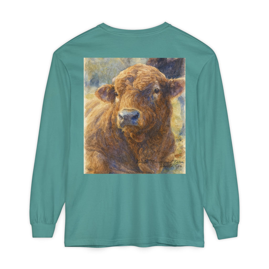Kaolin Flowers and Farm DJ Mascot- Long Sleeve T-Shirt