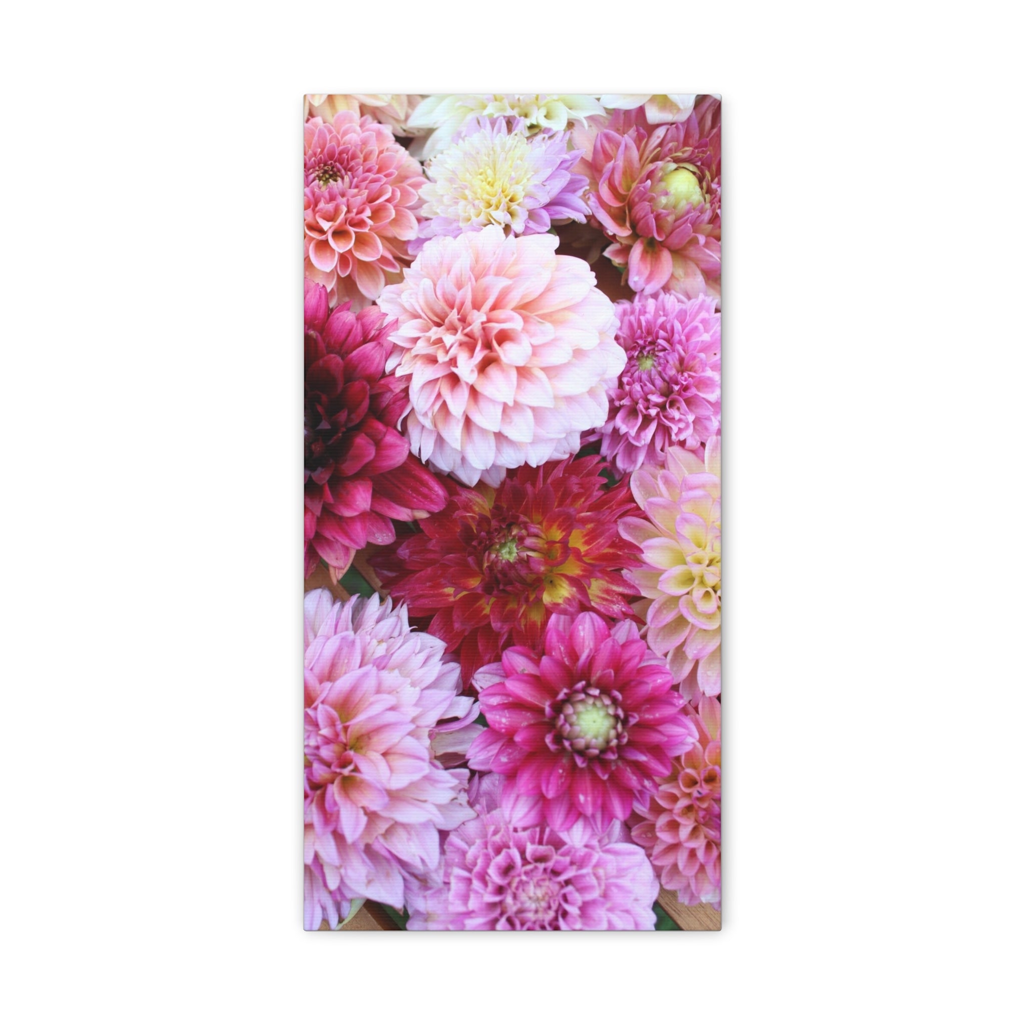 Dahlia Flat Lay Matte Canvas Print