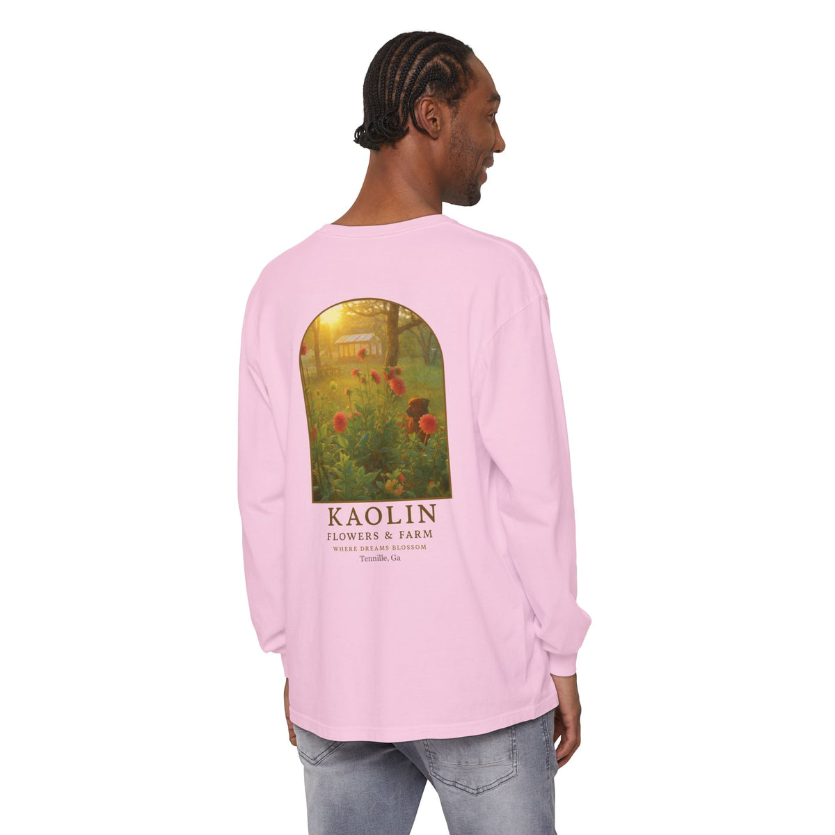 Kaolin Flowers and Farm Long sleeve T-Shirt- Support Local Small Farm