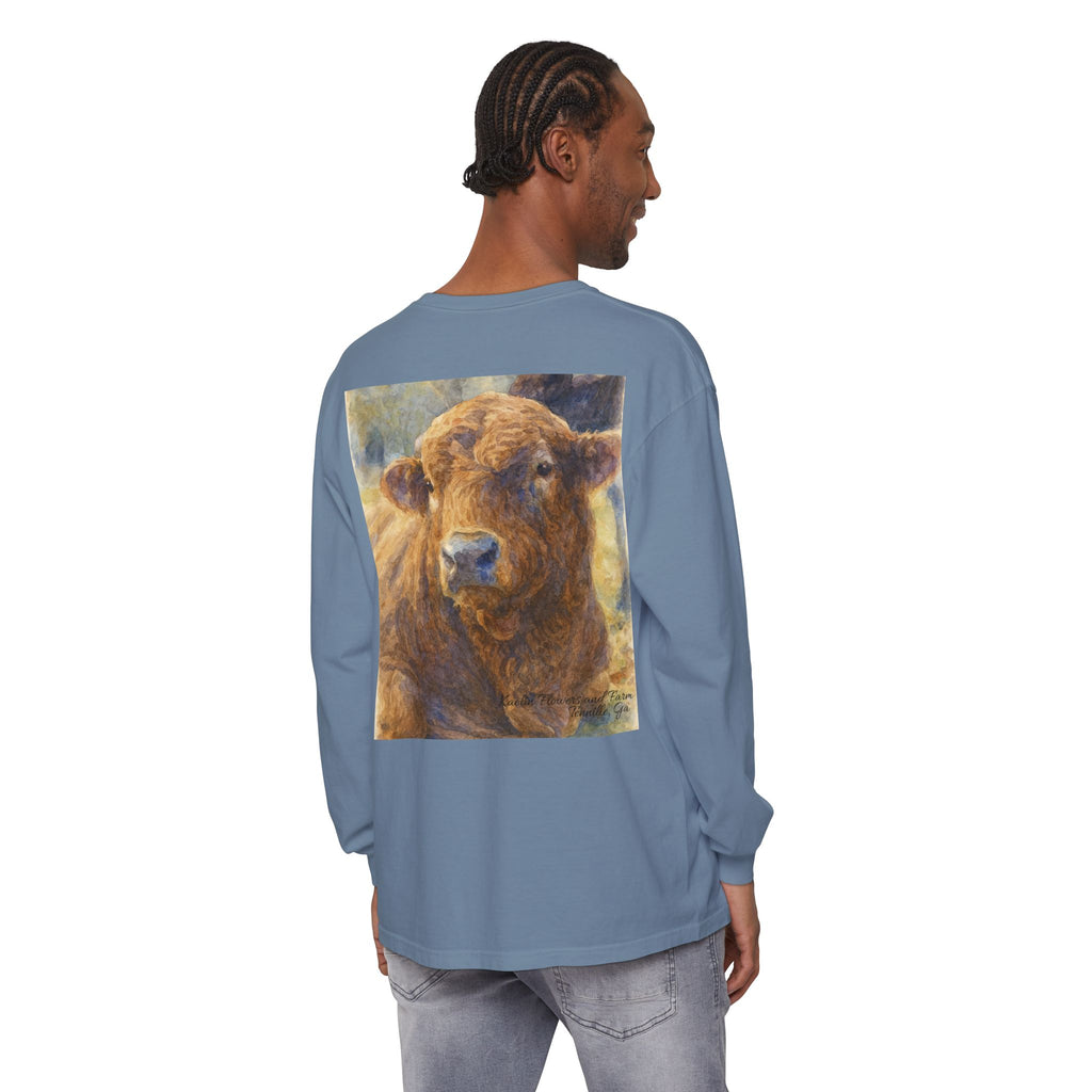 Kaolin Flowers and Farm DJ Mascot- Long Sleeve T-Shirt