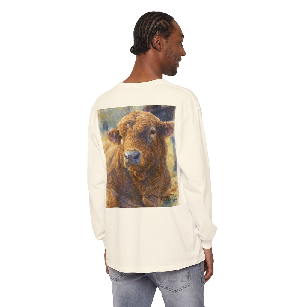 Kaolin Flowers and Farm DJ Mascot- Long Sleeve T-Shirt