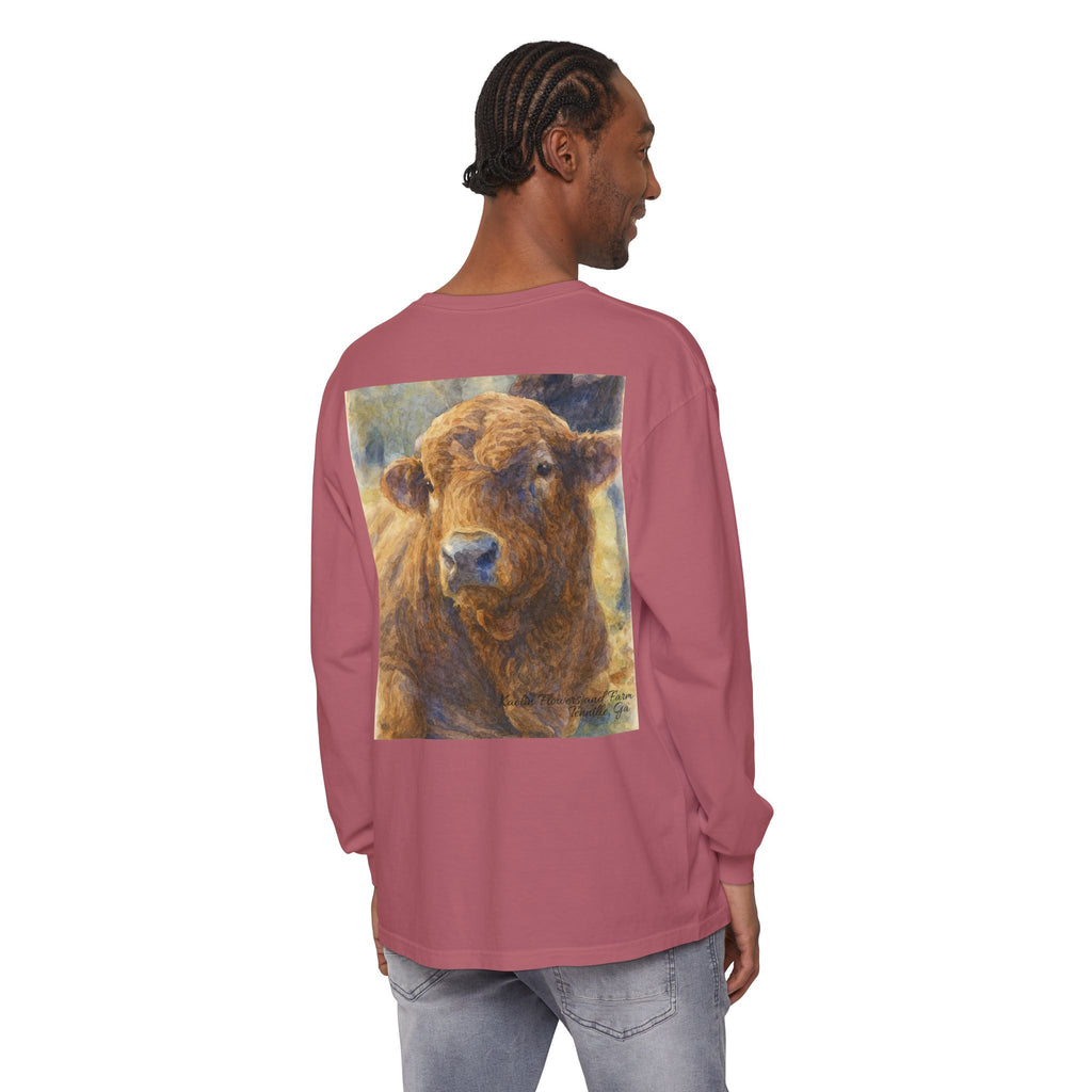 Kaolin Flowers and Farm DJ Mascot- Long Sleeve T-Shirt