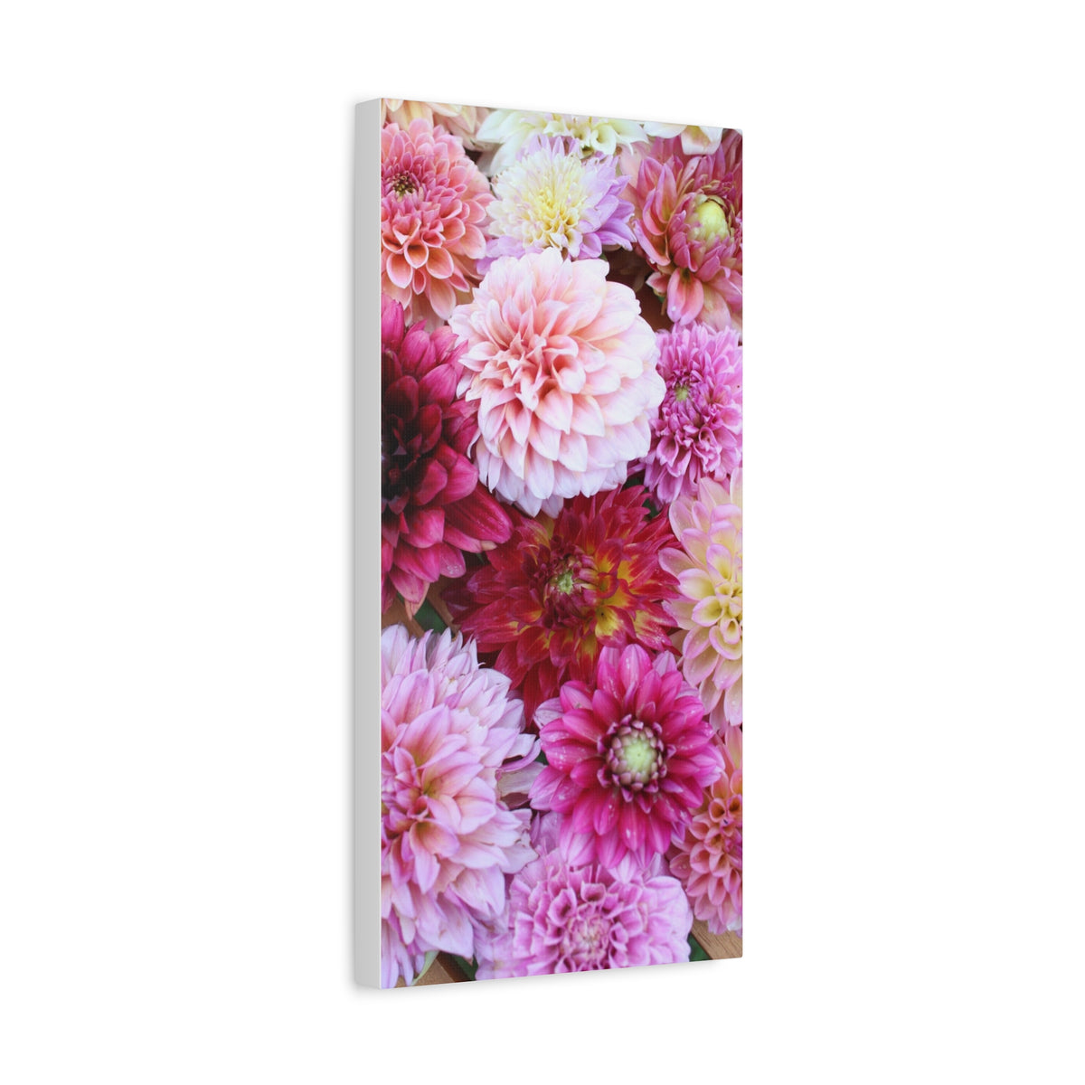 Dahlia Flat Lay Matte Canvas Print