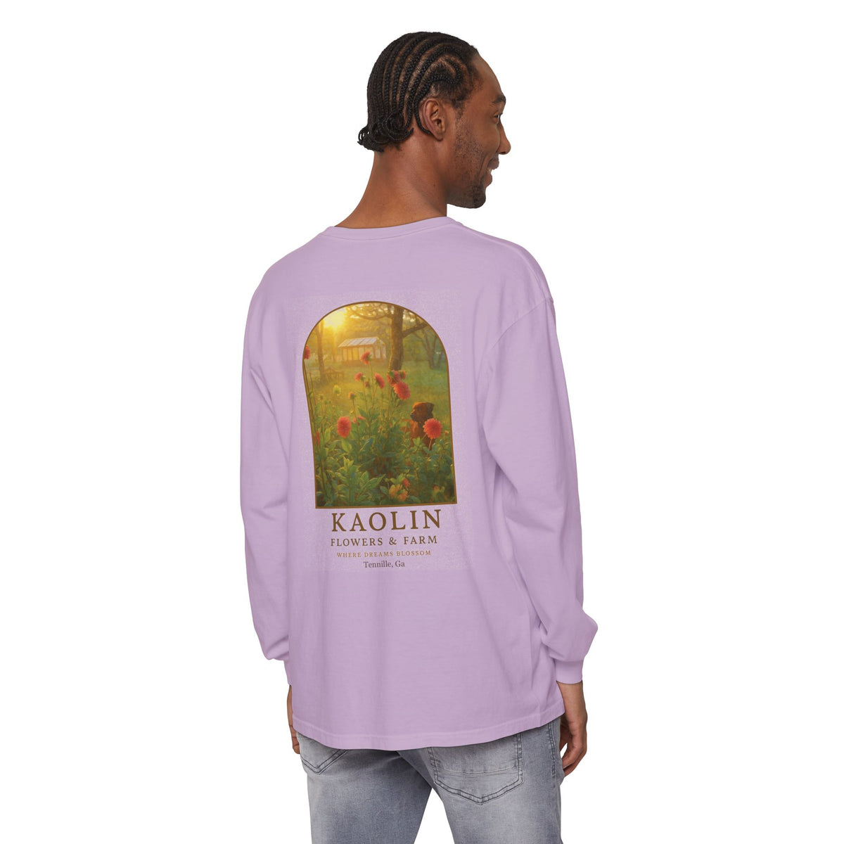 Kaolin Flowers and Farm Long sleeve T-Shirt- Support Local Small Farm