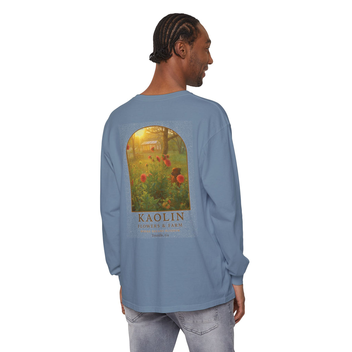 Kaolin Flowers and Farm Long sleeve T-Shirt- Support Local Small Farm