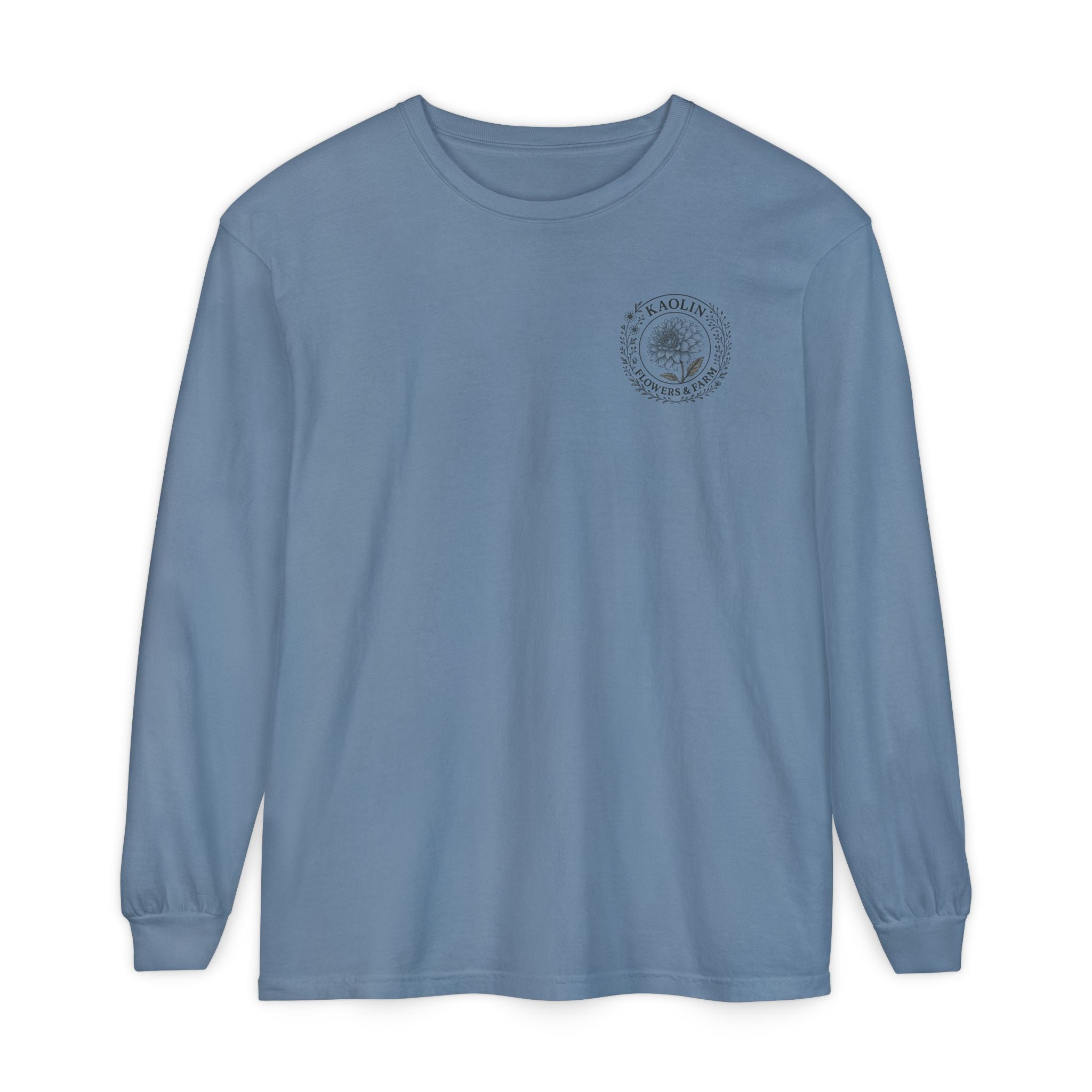 Kaolin Flowers and Farm DJ Mascot- Long Sleeve T-Shirt