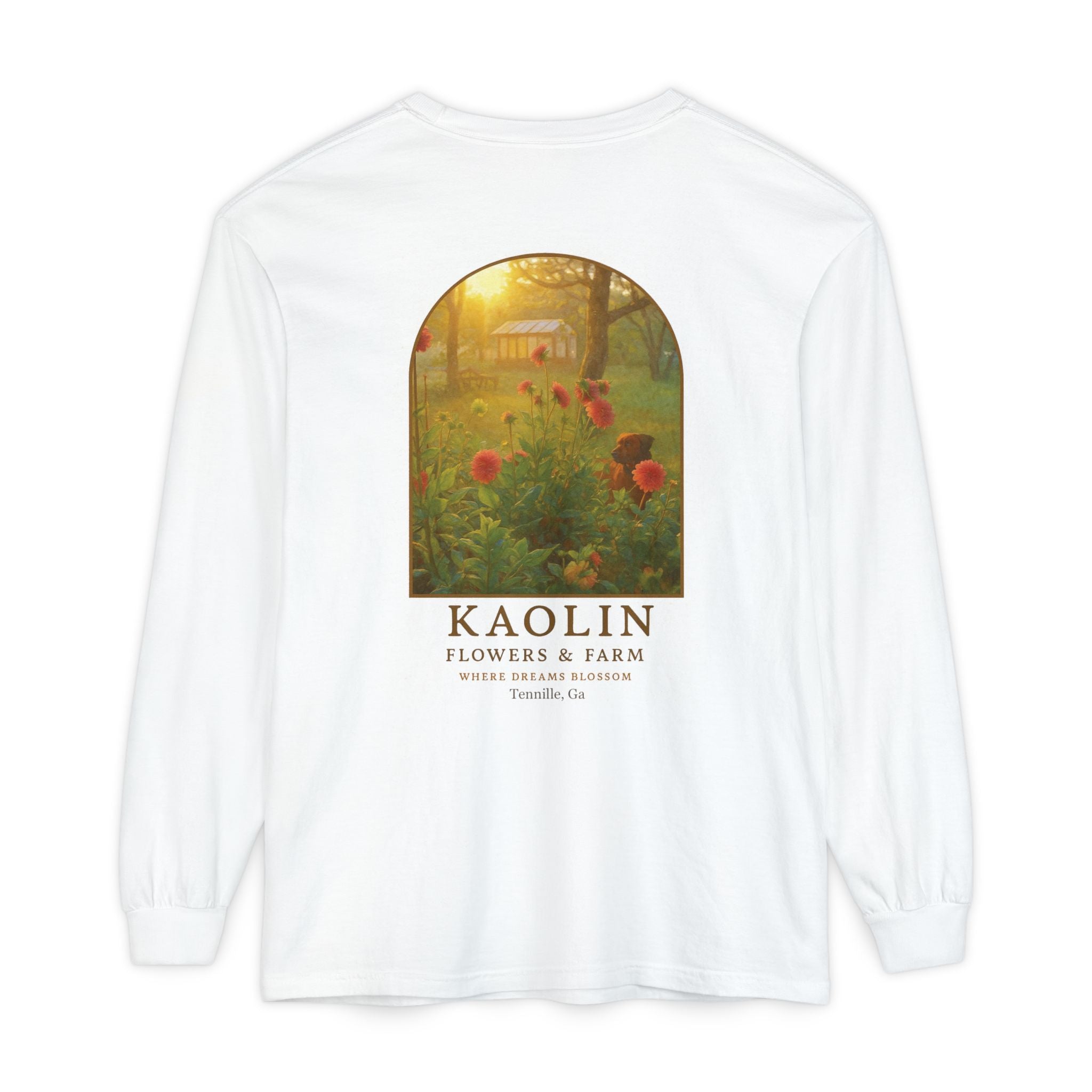 Kaolin Flowers and Farm Long sleeve T-Shirt- Support Local Small Farm