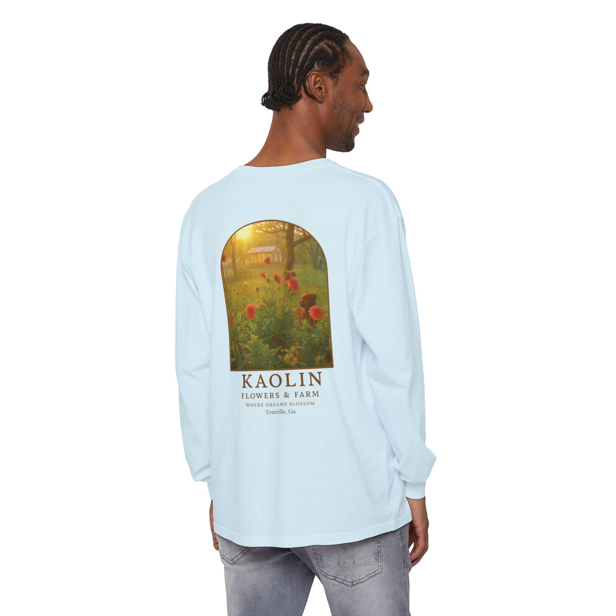 Kaolin Flowers and Farm Long sleeve T-Shirt- Support Local Small Farm