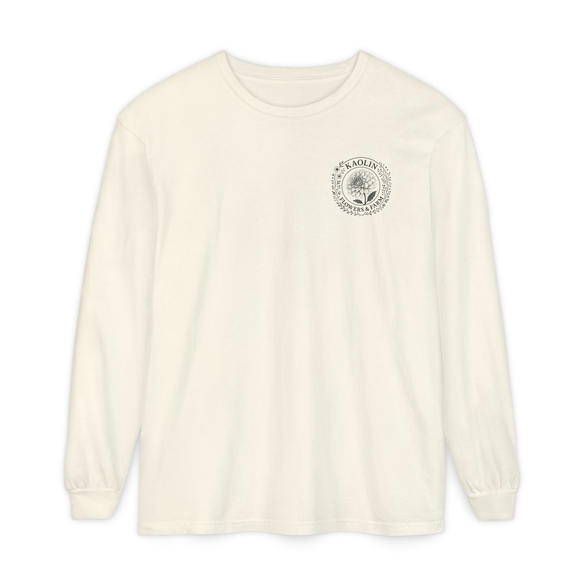 Kaolin Flowers and Farm DJ Mascot- Long Sleeve T-Shirt