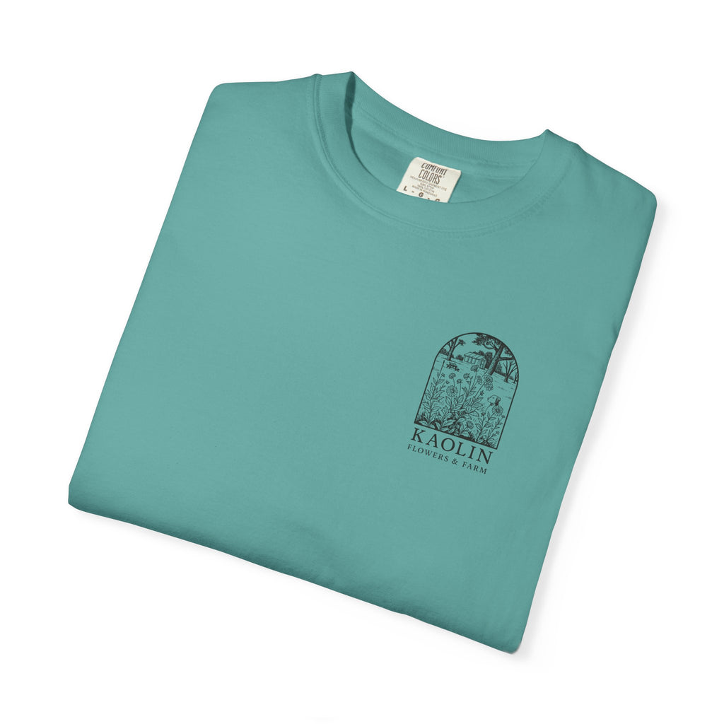 Don’t Make Me Blush Dahlia T-Shirt — Kaolin Flowers and Farm