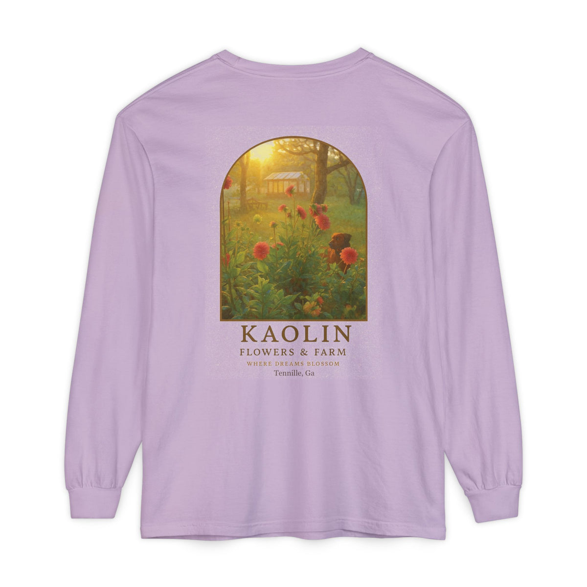 Kaolin Flowers and Farm Long sleeve T-Shirt- Support Local Small Farm