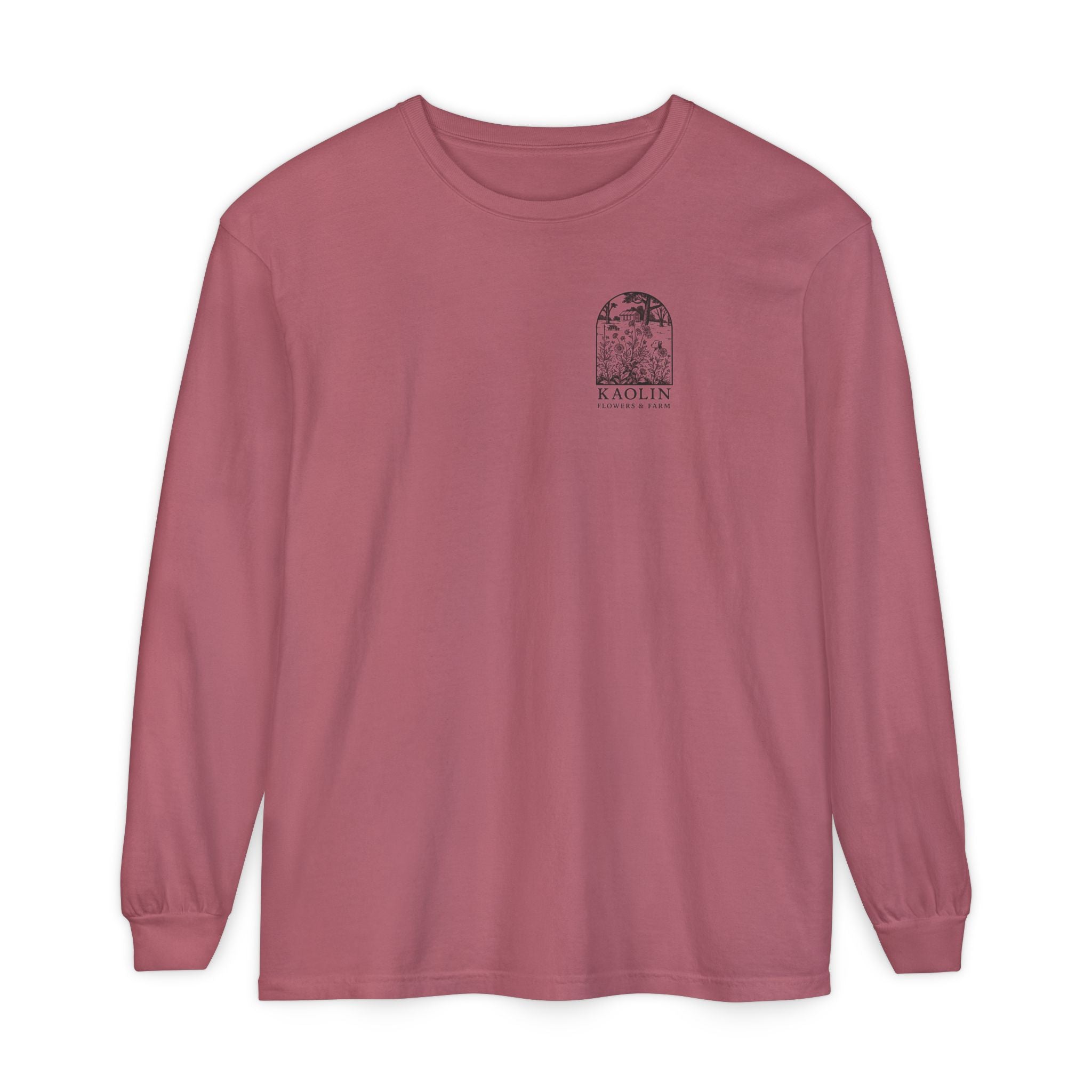 Black Copper Marans Foggy Morning Long Sleeve T-Shirt- Kaolin Flowers and Farm