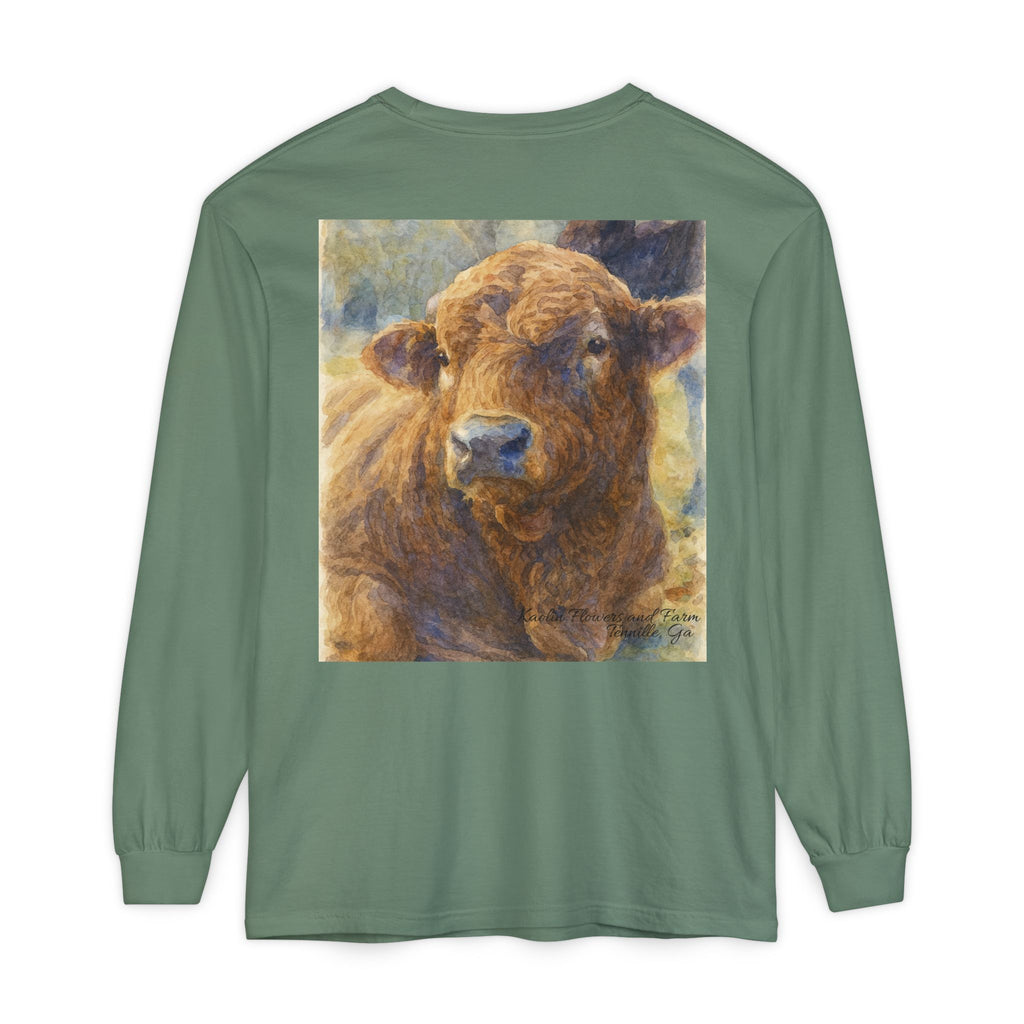 Kaolin Flowers and Farm DJ Mascot- Long Sleeve T-Shirt