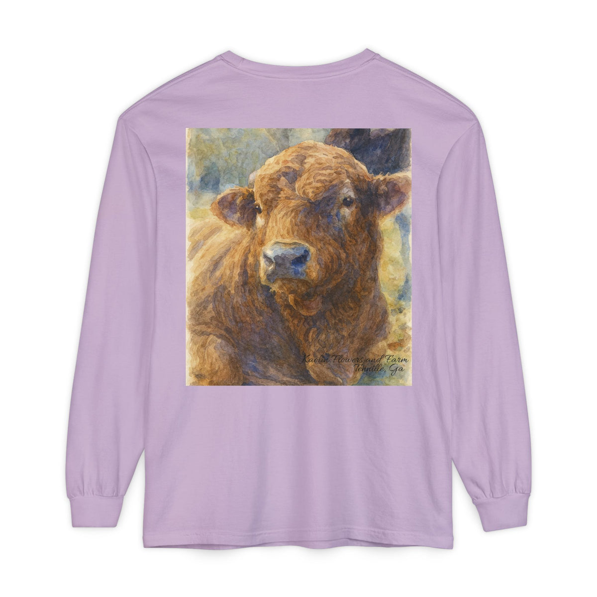 Kaolin Flowers and Farm DJ Mascot- Long Sleeve T-Shirt