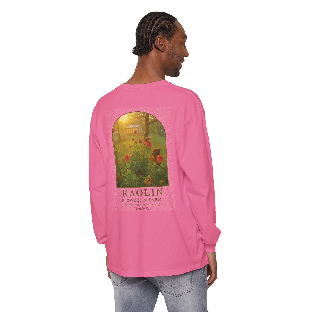 Kaolin Flowers and Farm Long sleeve T-Shirt- Support Local Small Farm