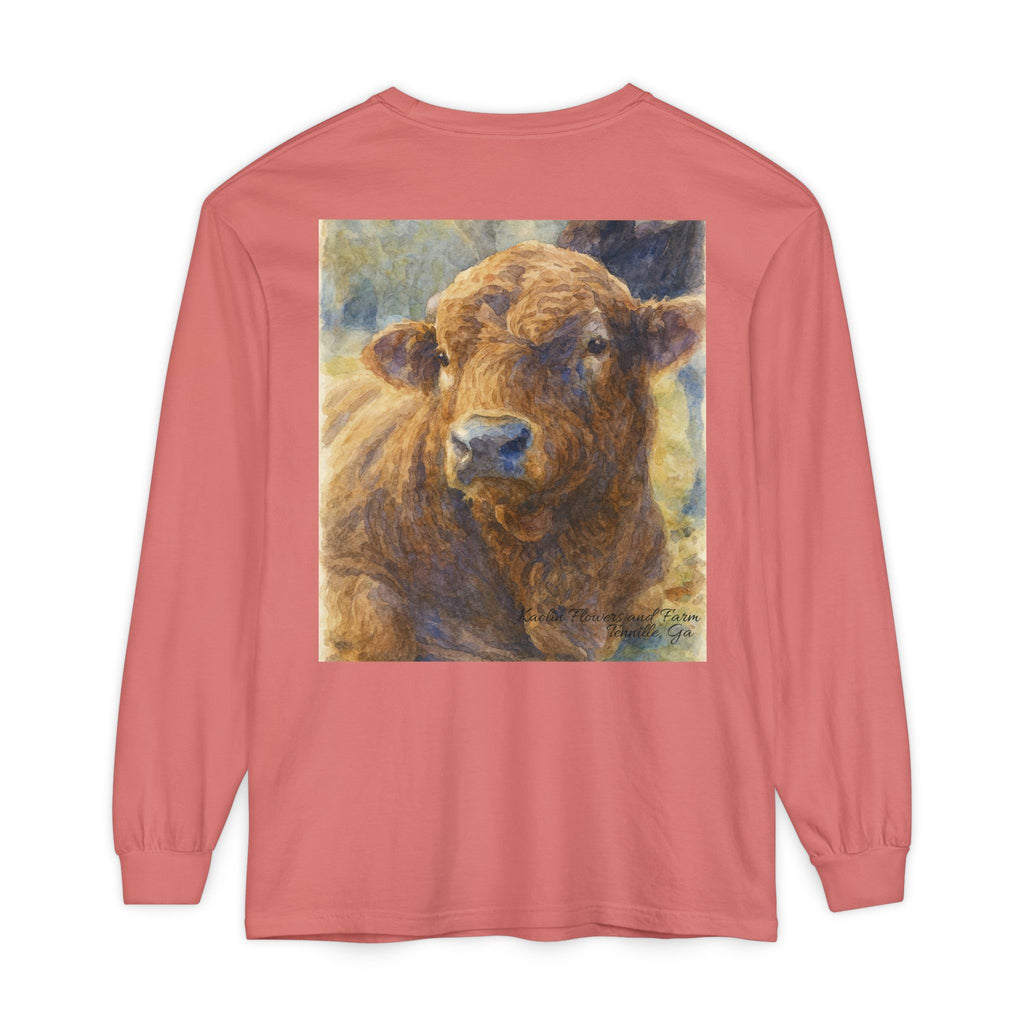 Kaolin Flowers and Farm DJ Mascot- Long Sleeve T-Shirt
