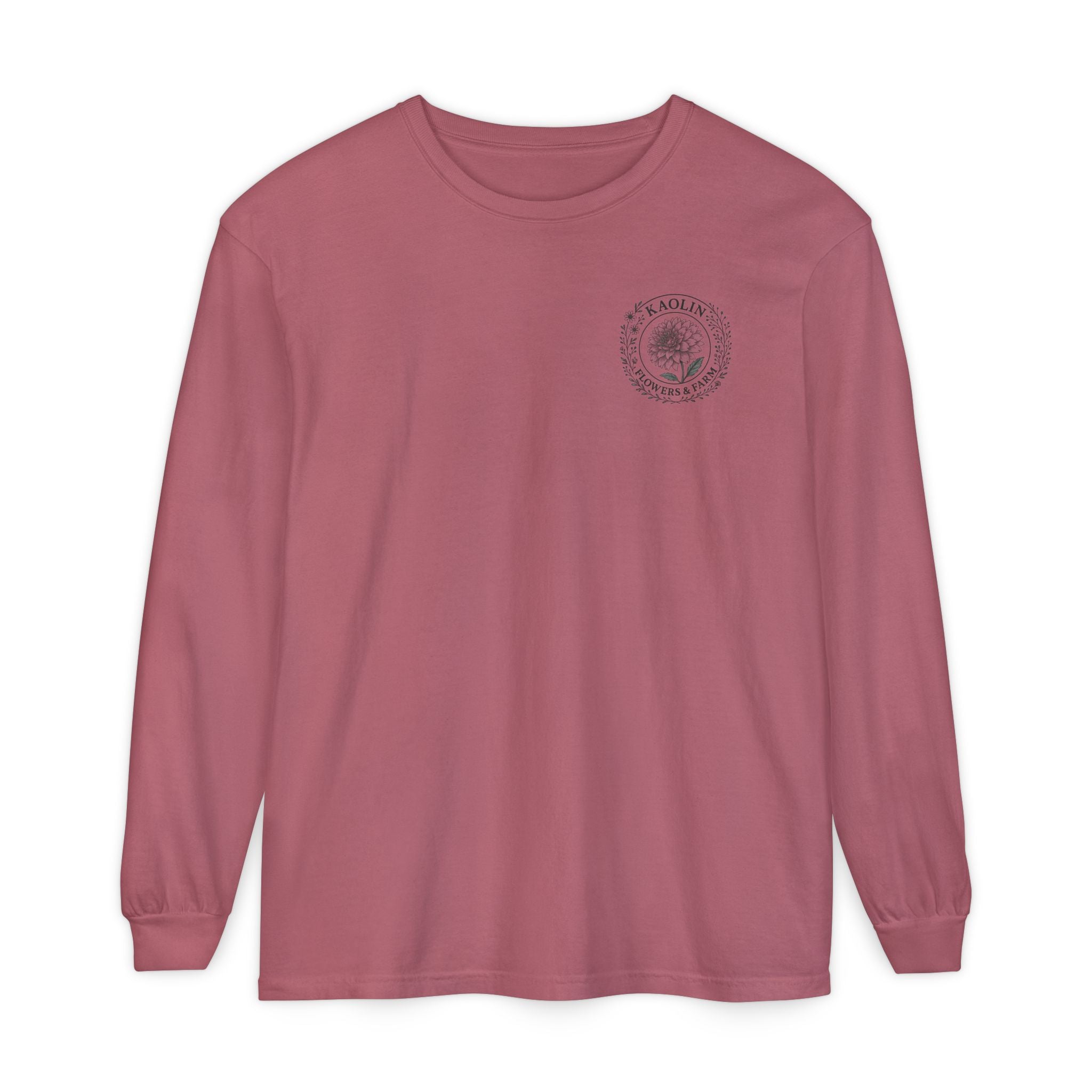 Kaolin Flowers and Farm DJ Mascot- Long Sleeve T-Shirt