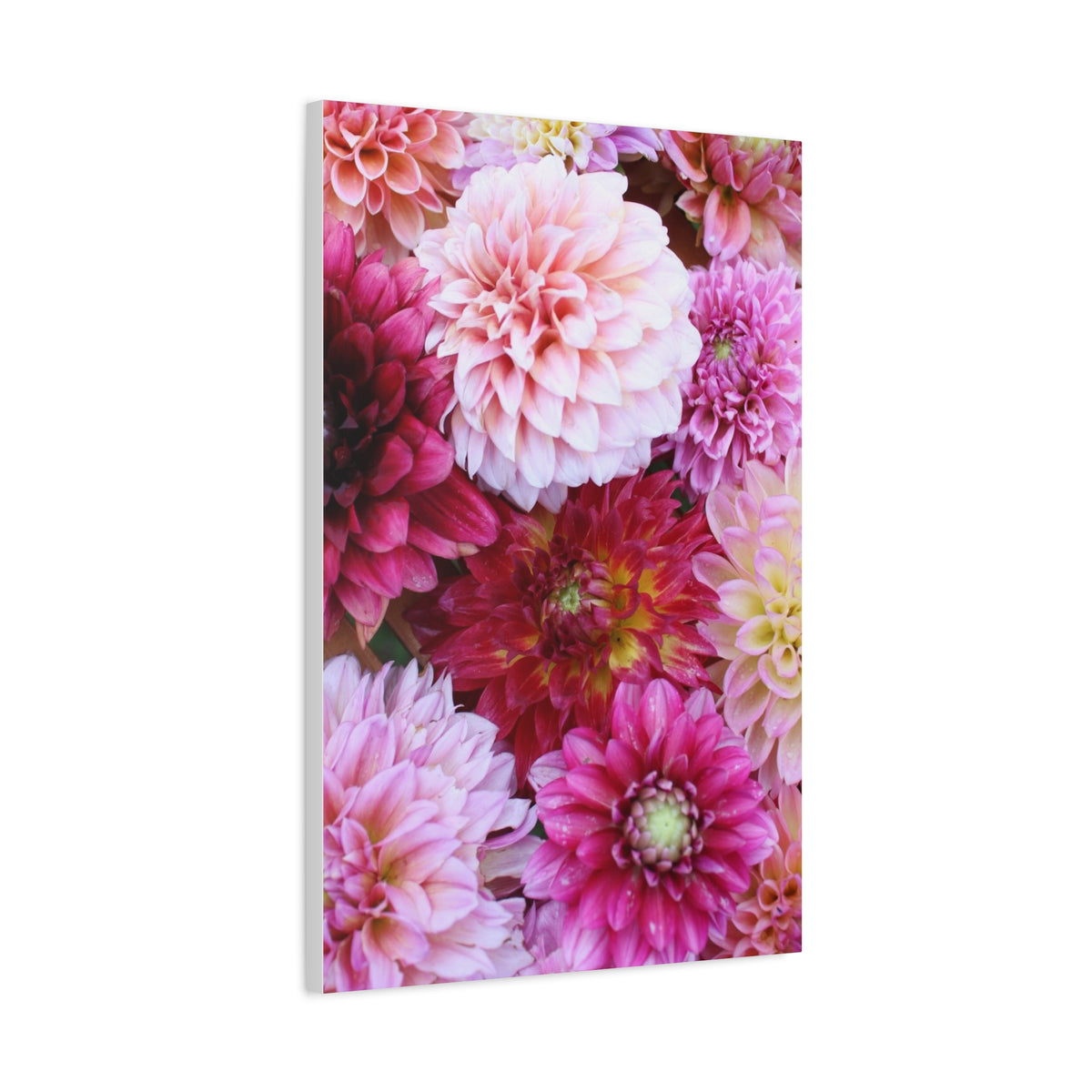 Dahlia Flat Lay Matte Canvas Print