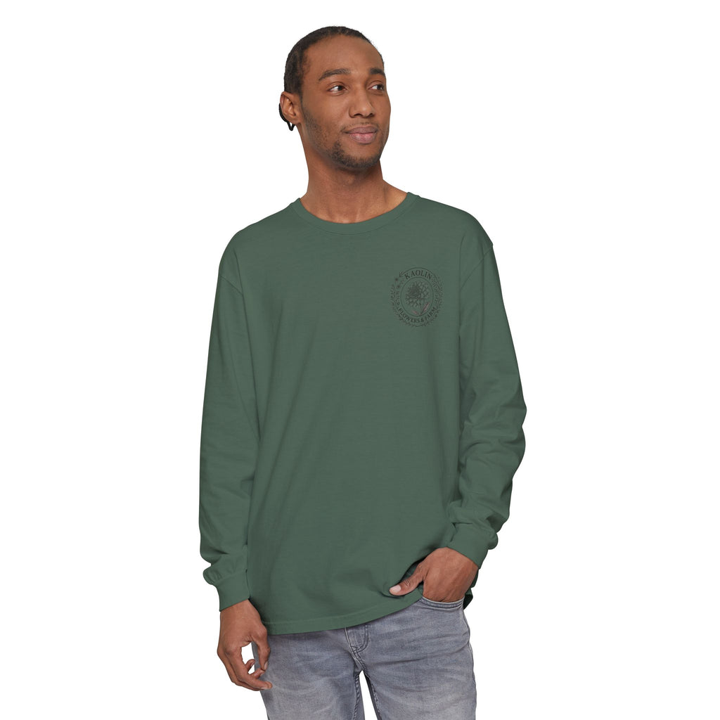 Kaolin Flowers and Farm DJ Mascot- Long Sleeve T-Shirt