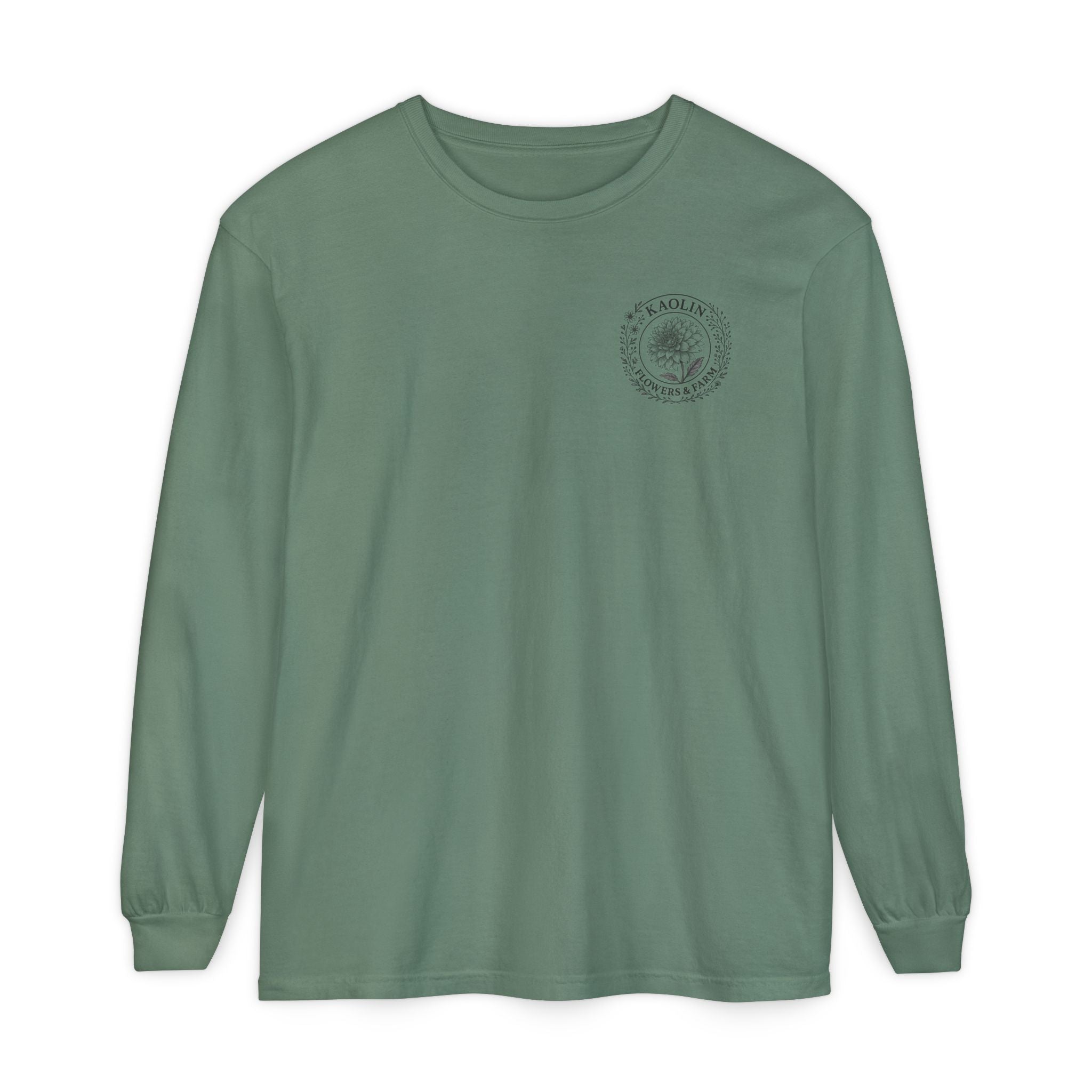 Kaolin Flowers and Farm DJ Mascot- Long Sleeve T-Shirt