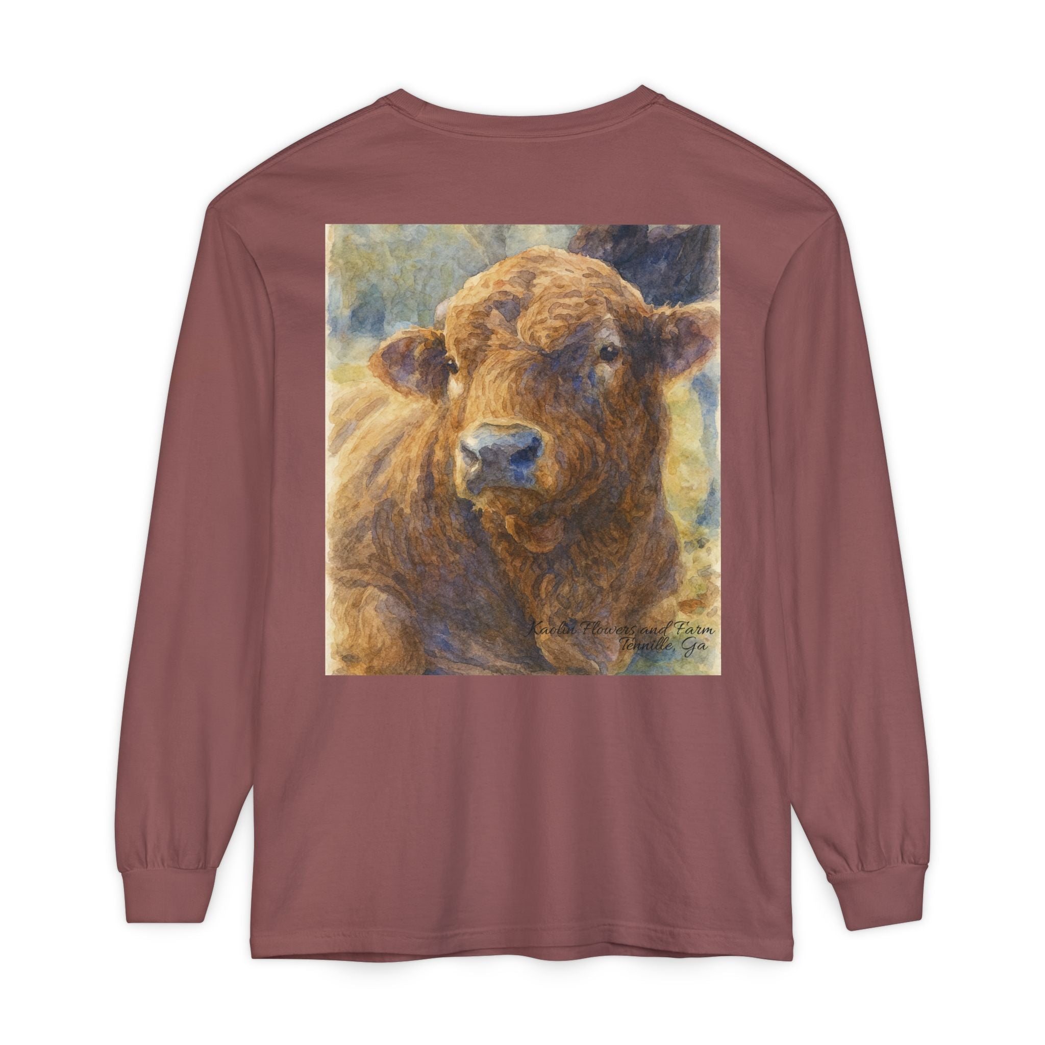 Kaolin Flowers and Farm DJ Mascot- Long Sleeve T-Shirt