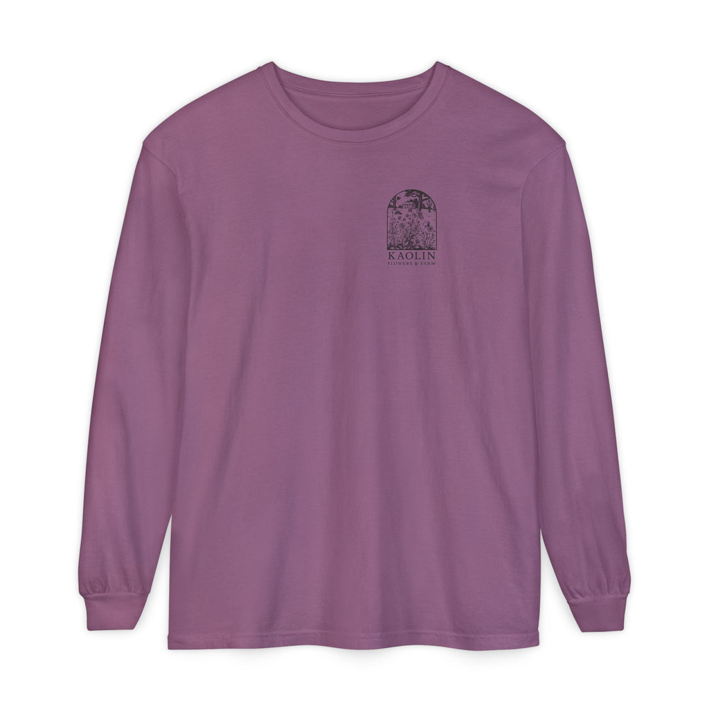 Black Copper Marans Foggy Morning Long Sleeve T-Shirt- Kaolin Flowers and Farm