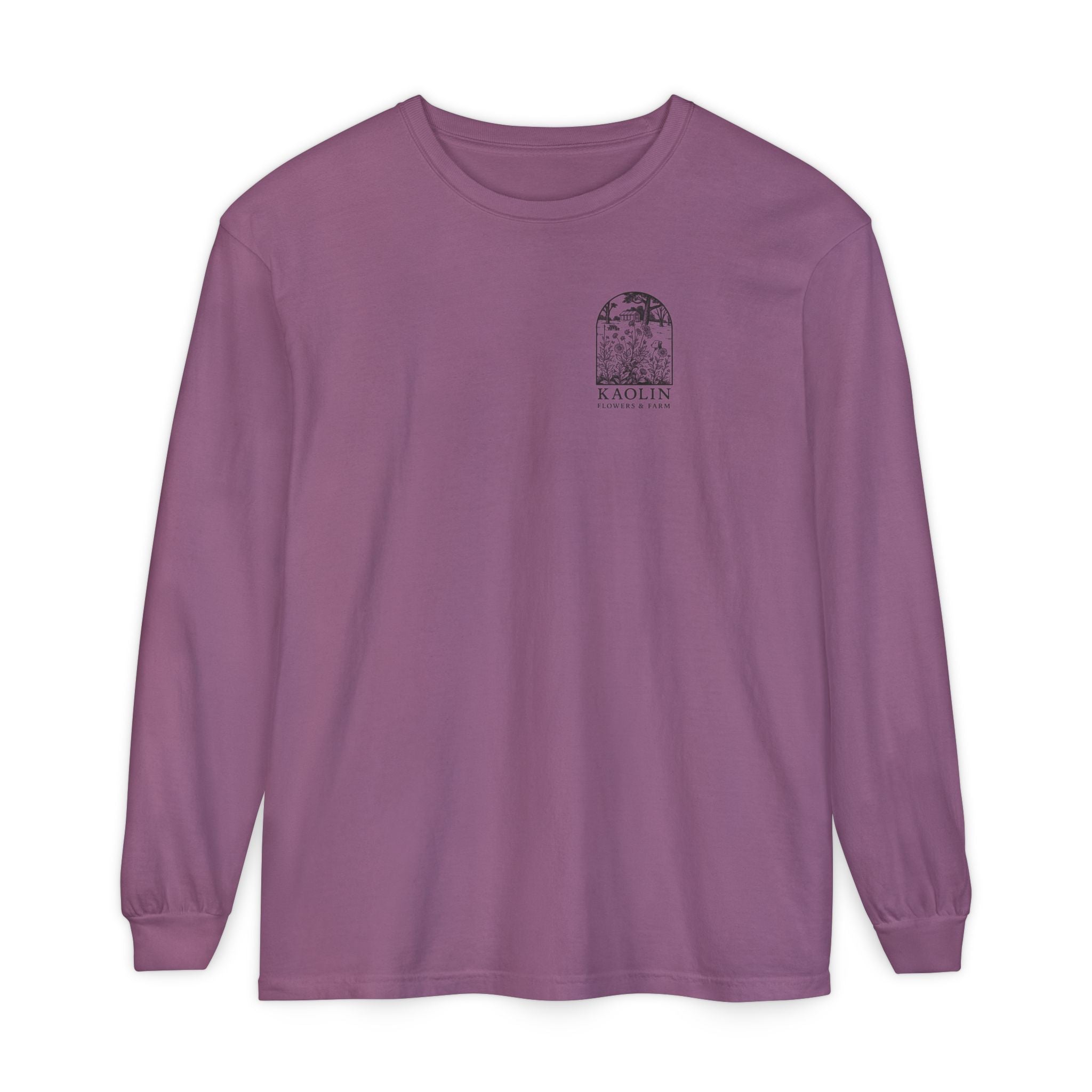 Black Copper Marans Foggy Morning Long Sleeve T-Shirt- Kaolin Flowers and Farm