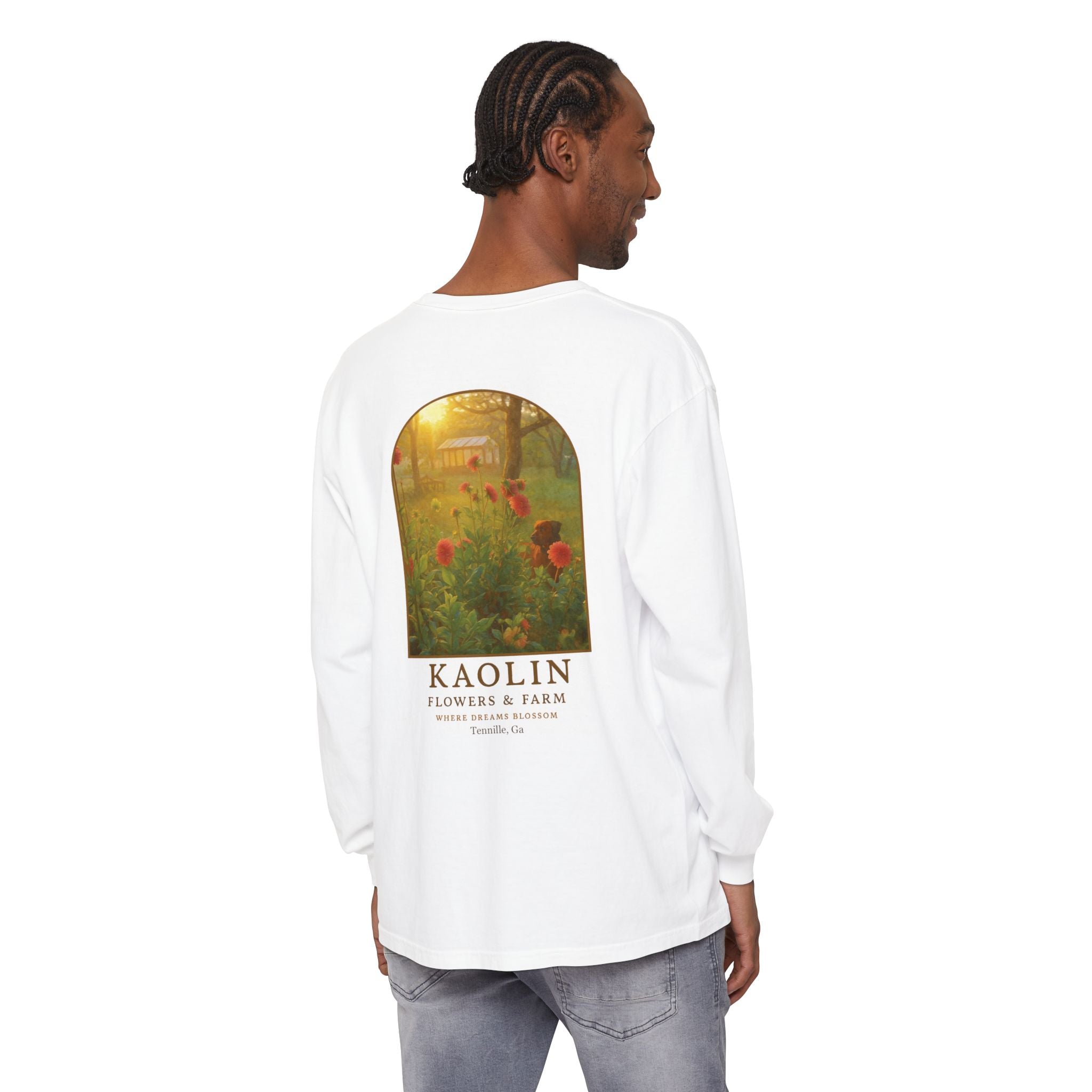 Kaolin Flowers and Farm Long sleeve T-Shirt- Support Local Small Farm