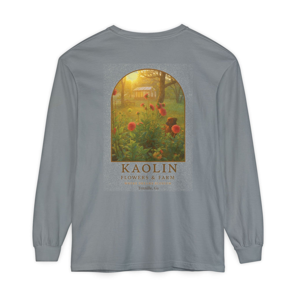 Kaolin Flowers and Farm Long sleeve T-Shirt- Support Local Small Farm