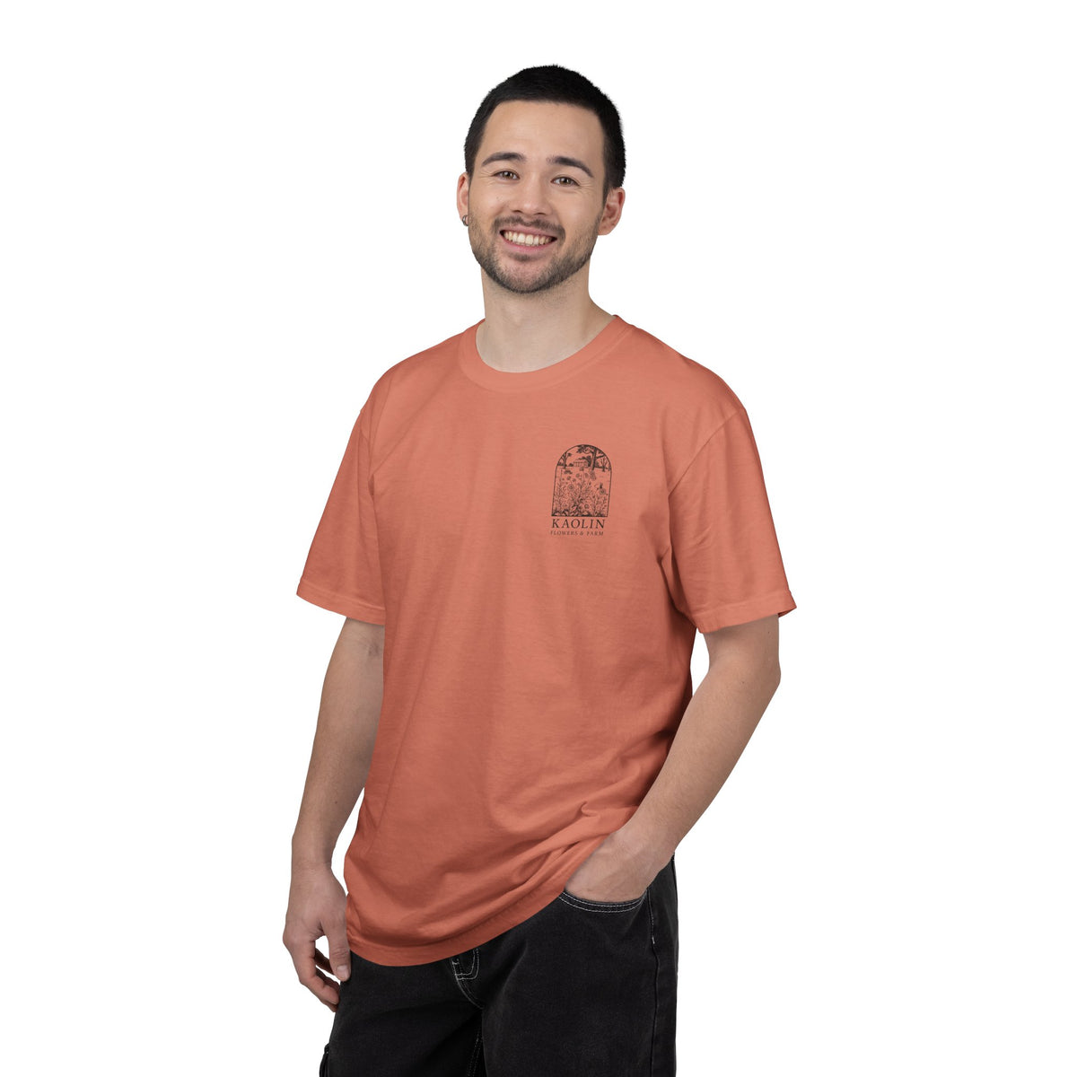 Don’t Make Me Blush Dahlia T-Shirt — Kaolin Flowers and Farm